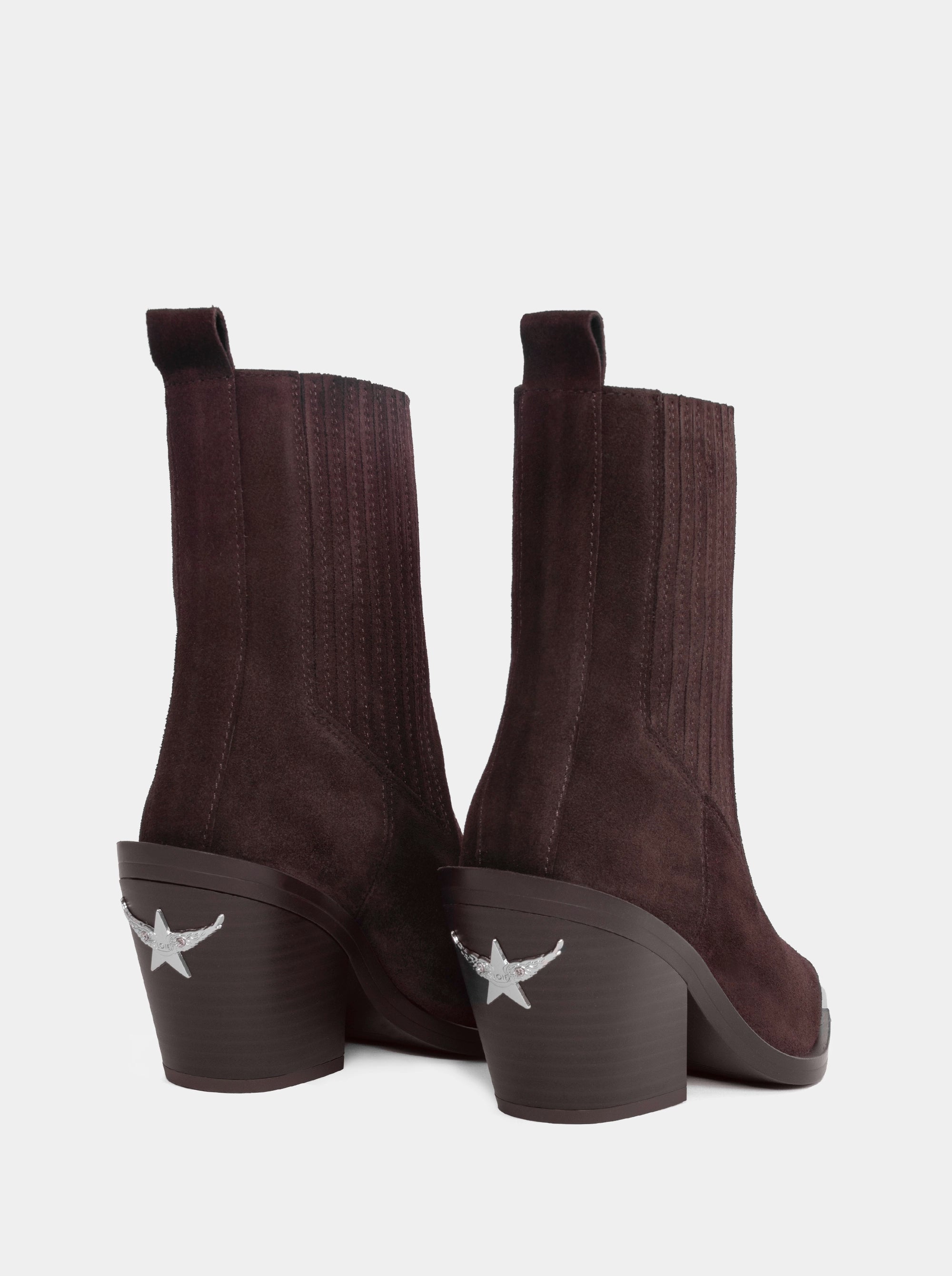 NELLA BROWN SUEDE BOOTIES