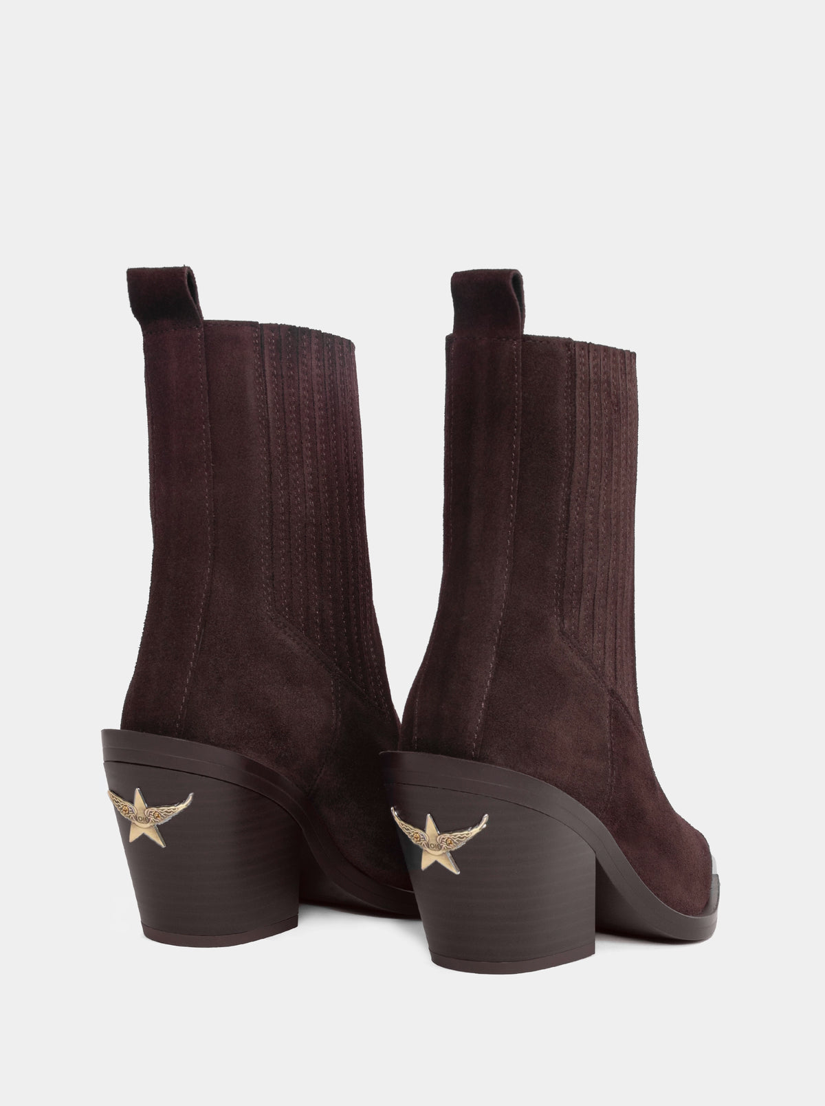 NELLA BROWN SUEDE BOOTIES