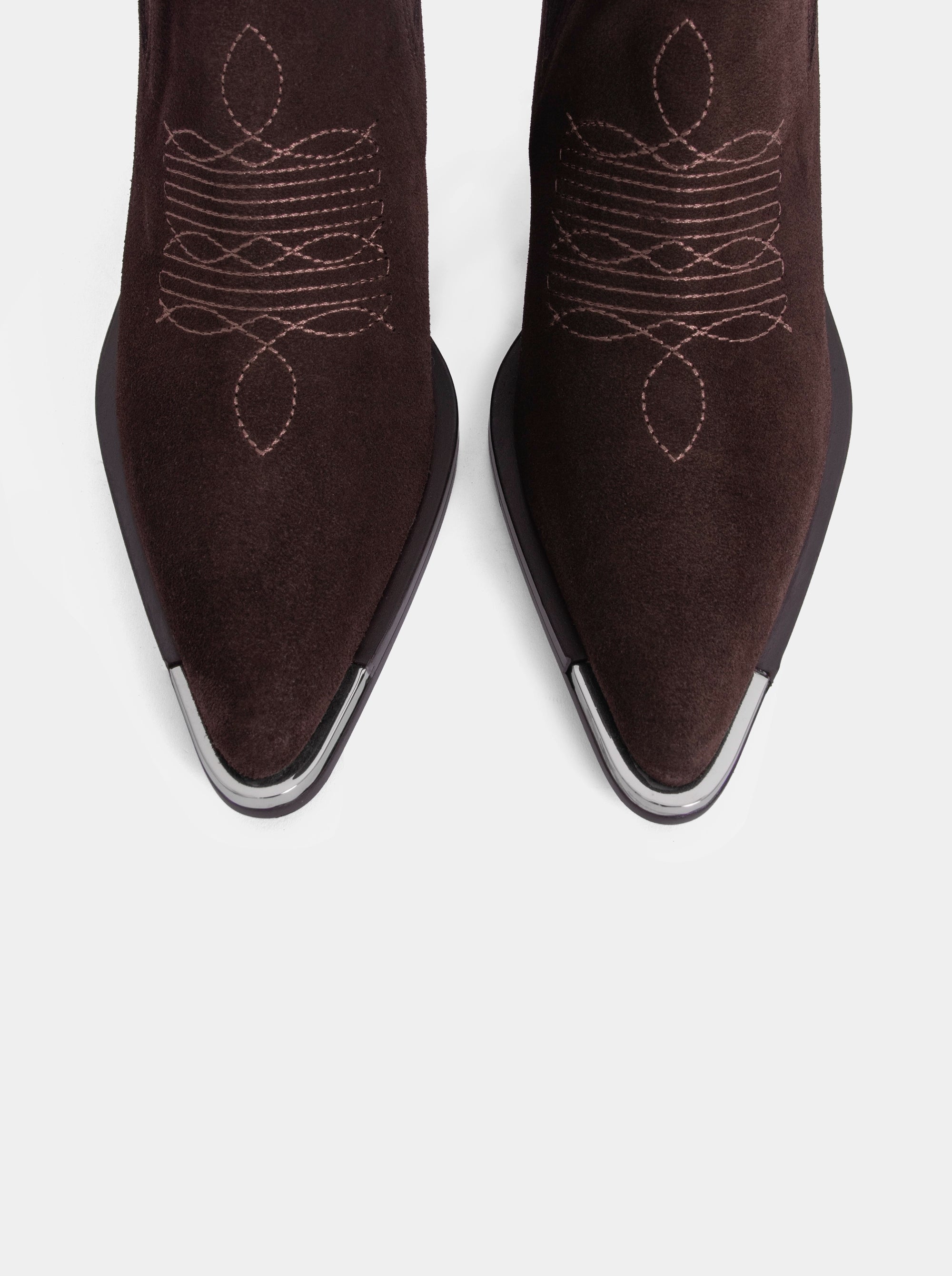 NELLA BROWN SUEDE BOOTIES