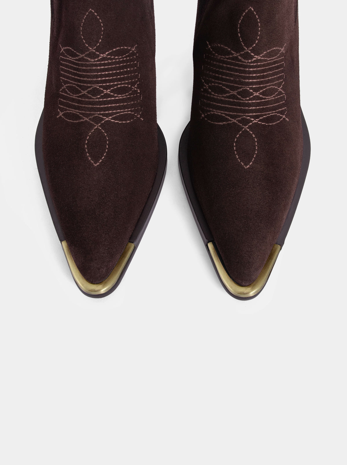 NELLA BROWN SUEDE BOOTIES