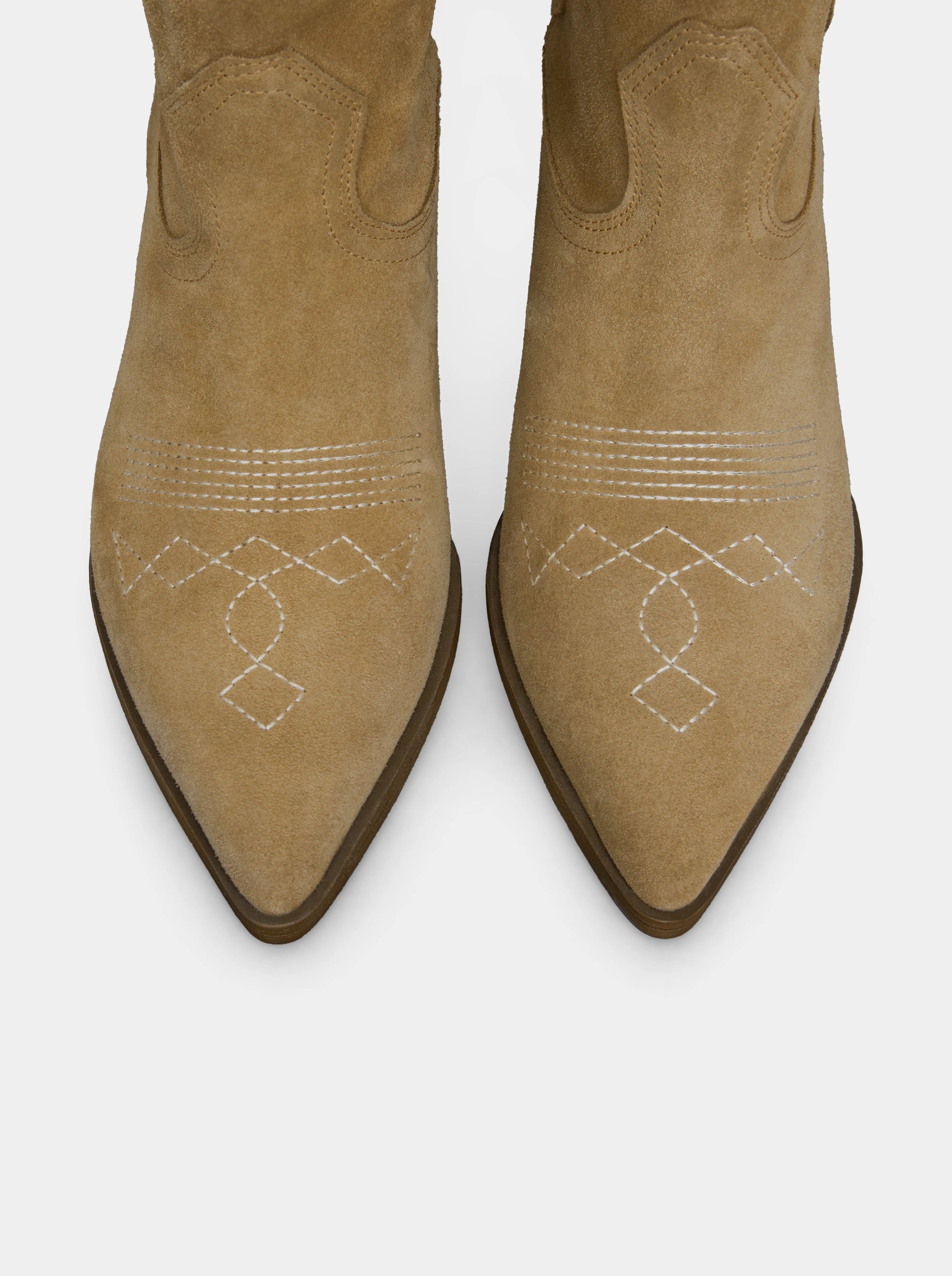 NEW SUIT CAMEL SUEDE BOOTIES