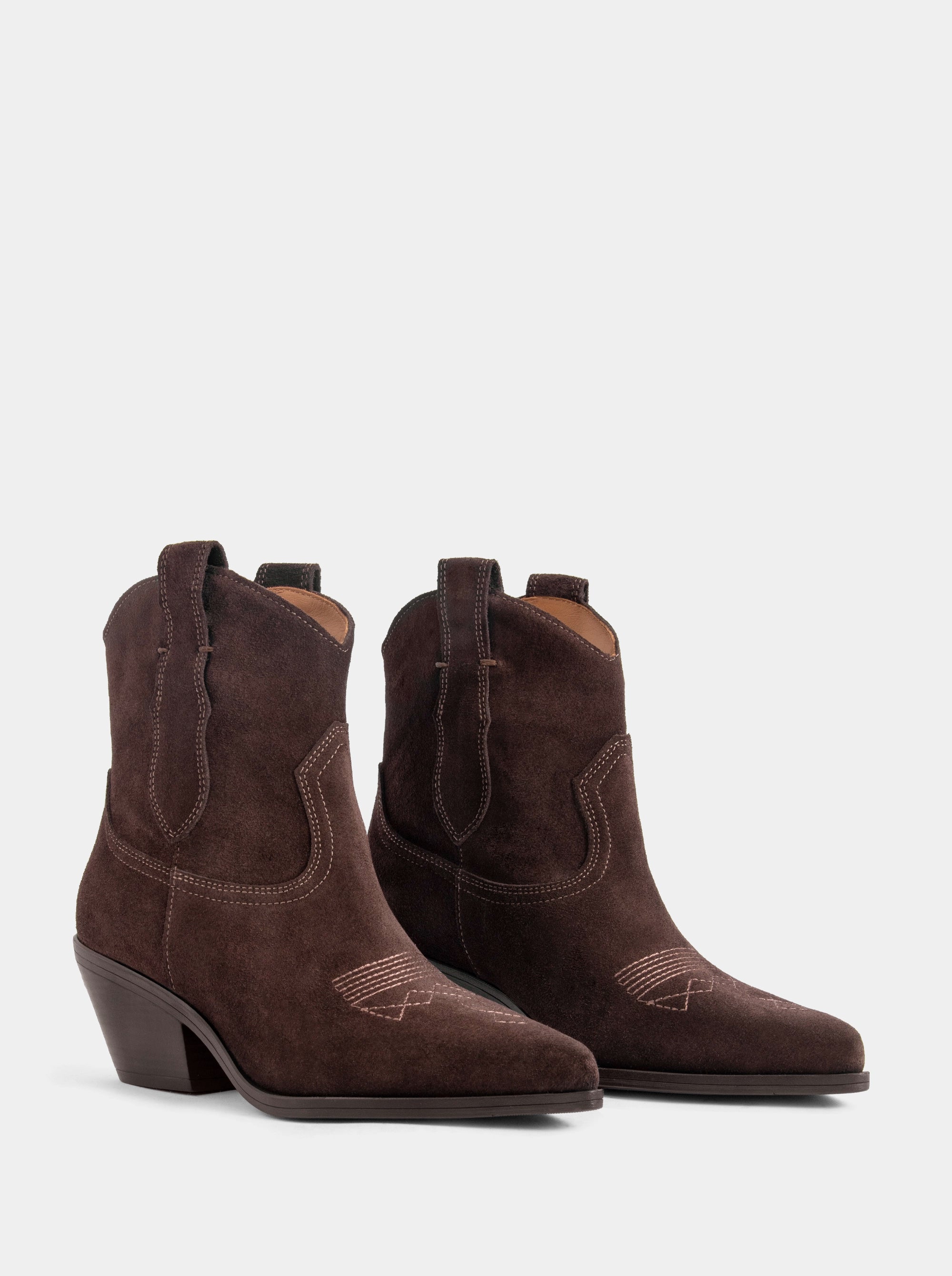 NEW SUIT BROWN SUEDE BOOTIES