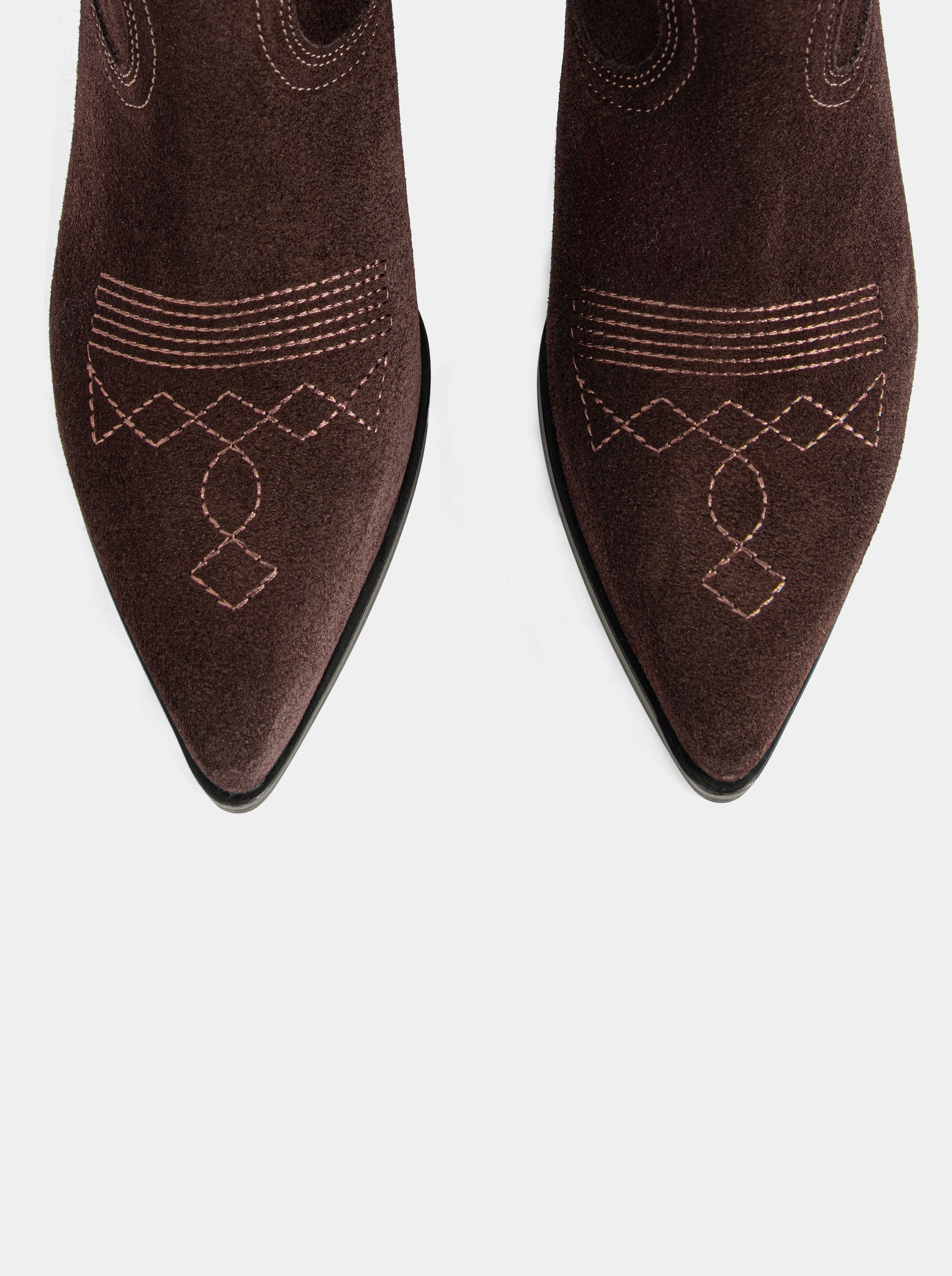 NEW SUIT BROWN SUEDE BOOTIES