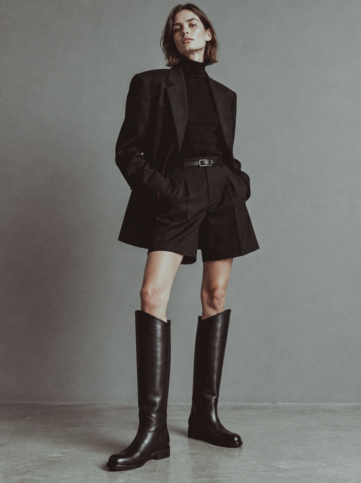 ENJOY BLACK LEATHER BOOTS