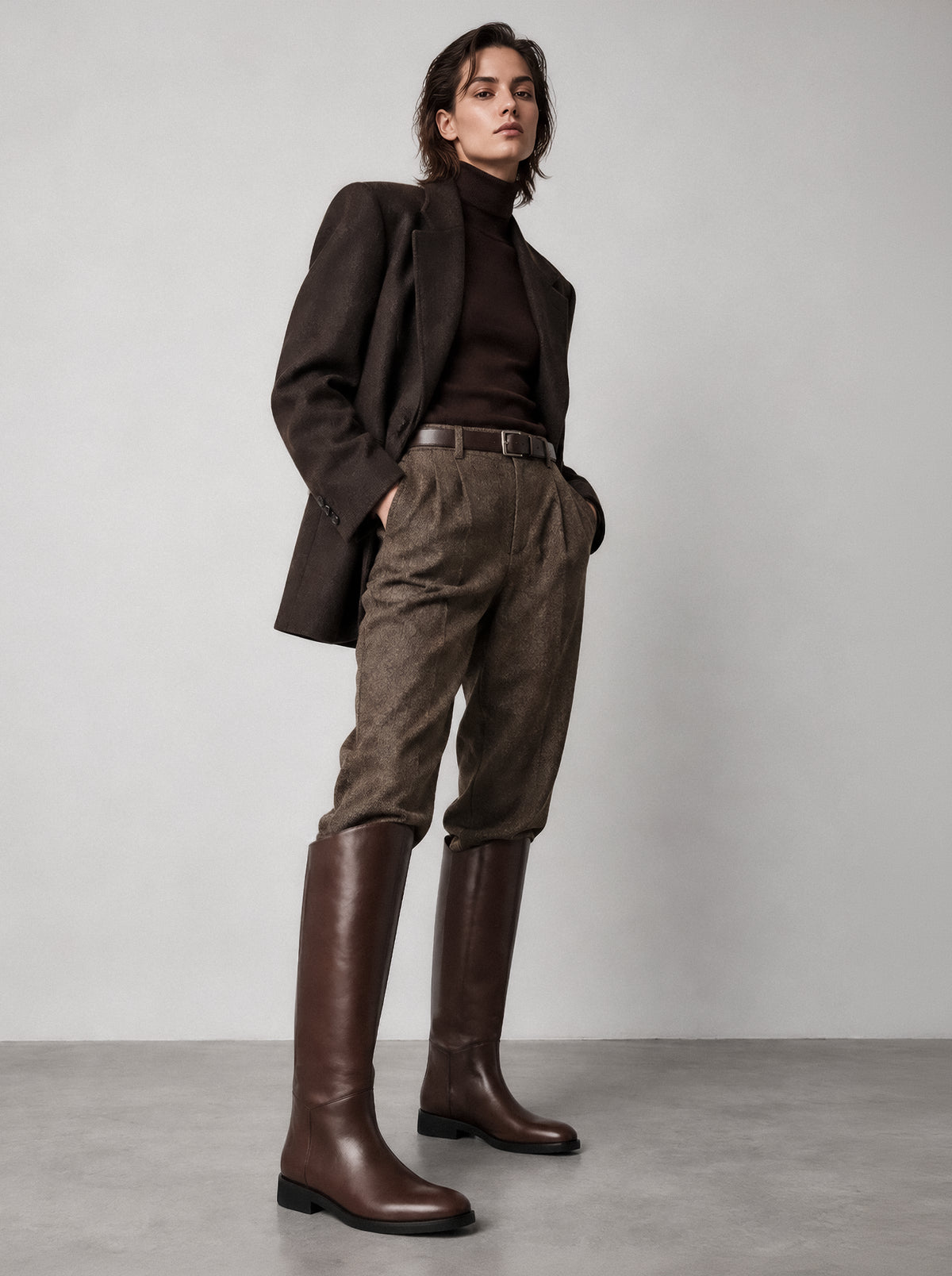 ENJOY BLACK LEATHER BOOTS