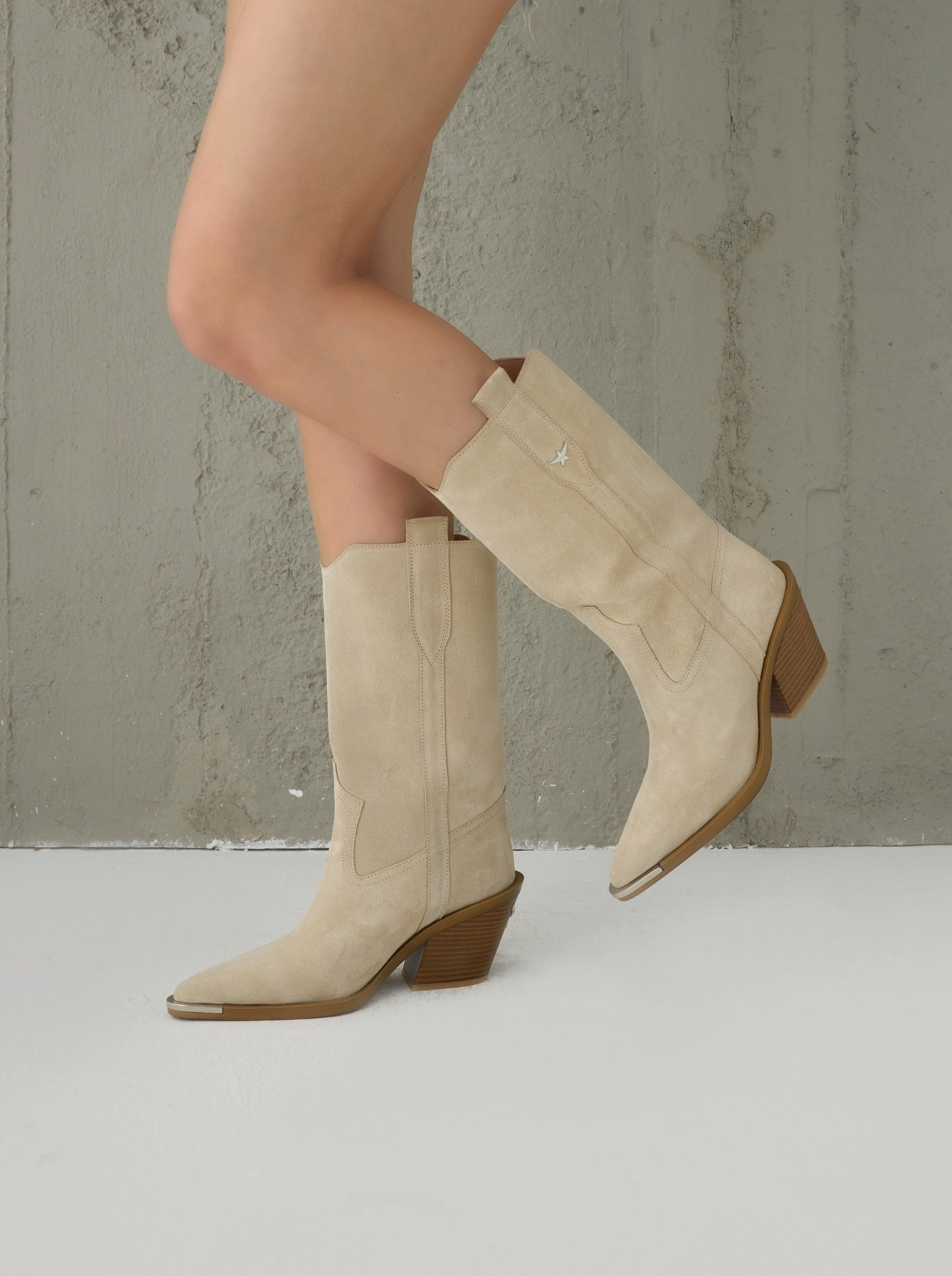 NOVA BEIGE SUEDE BOOTS