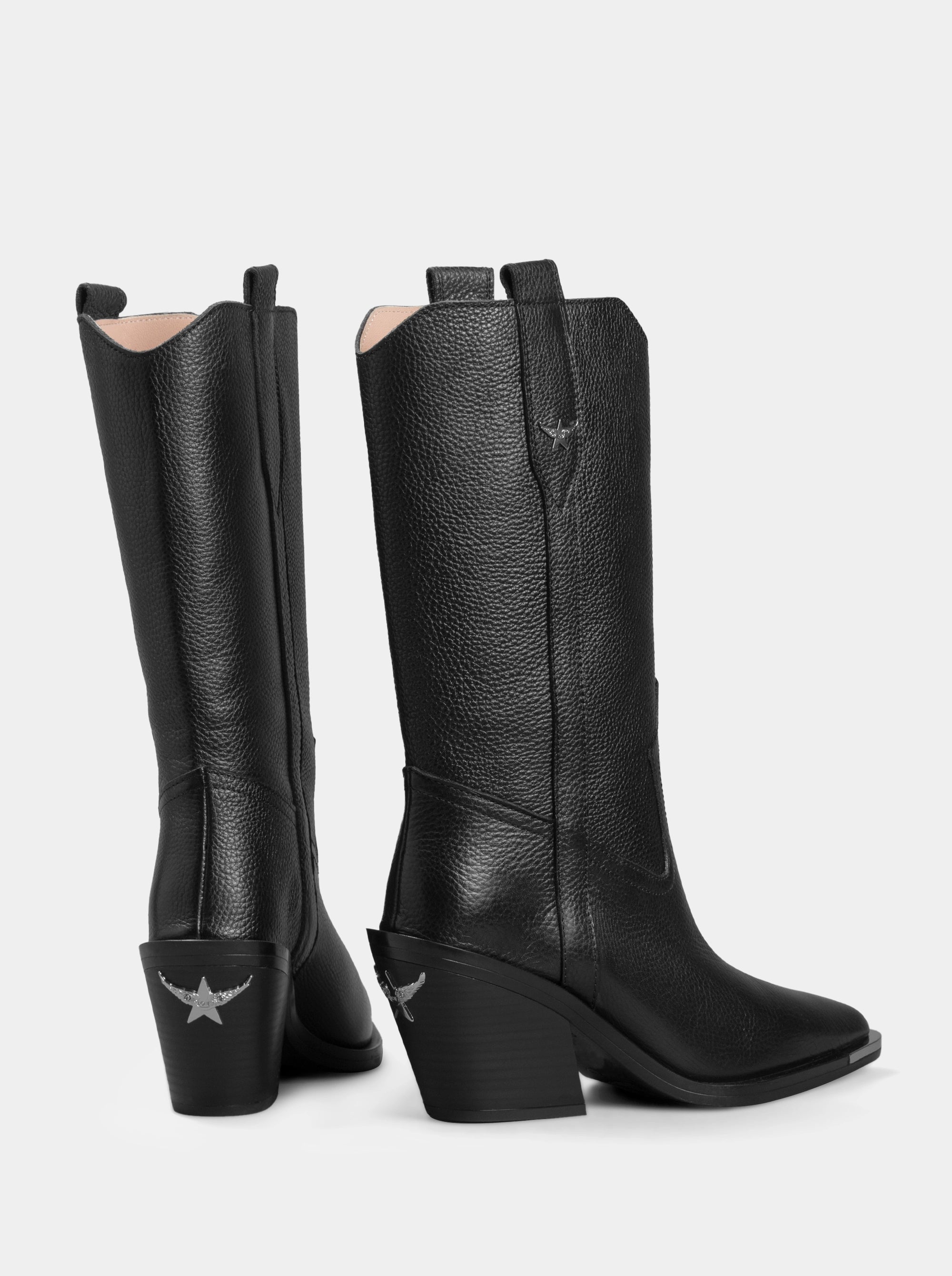 NOVA BLACK LEATHER BOOTS