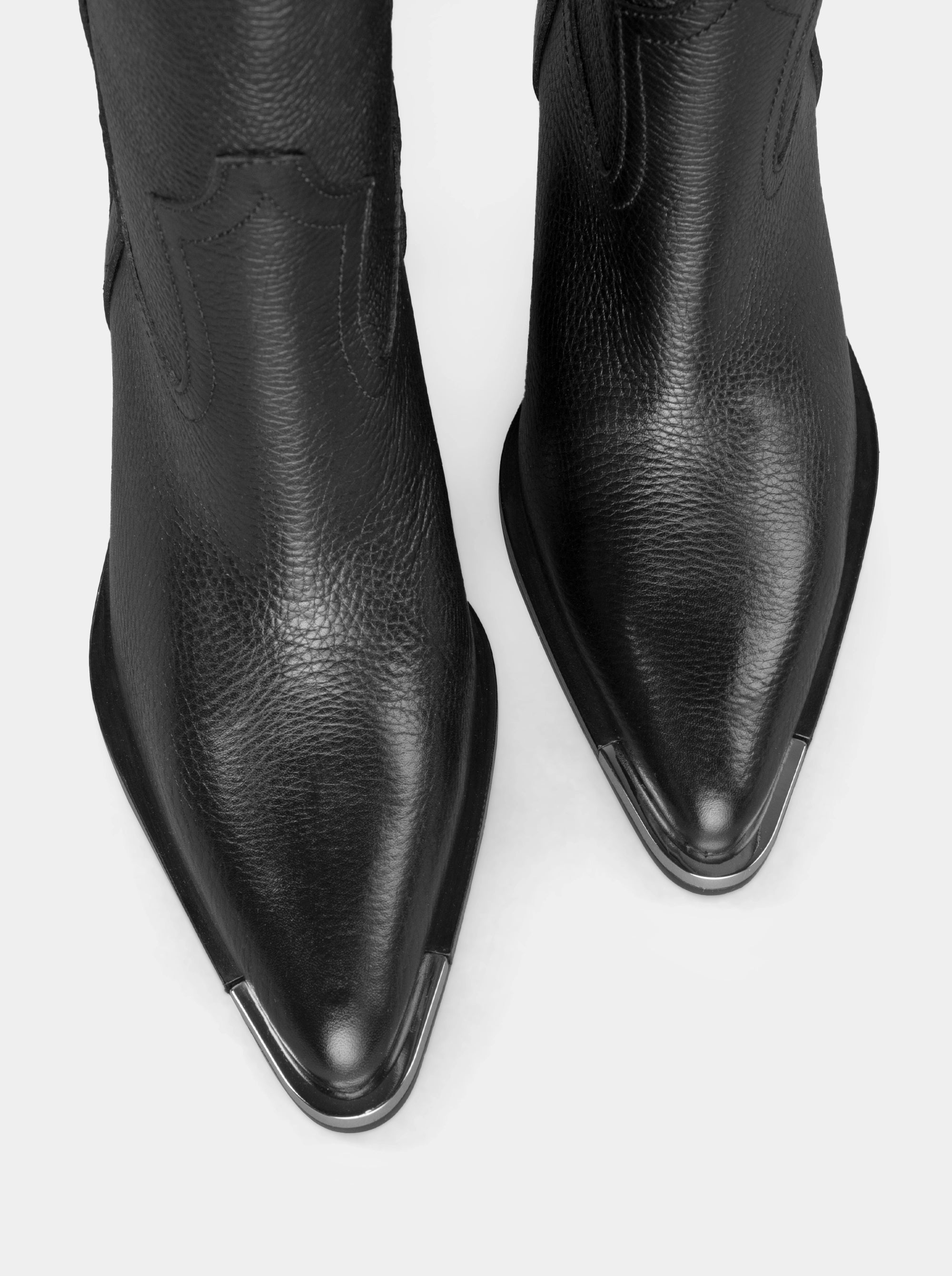 NOVA BLACK LEATHER BOOTS