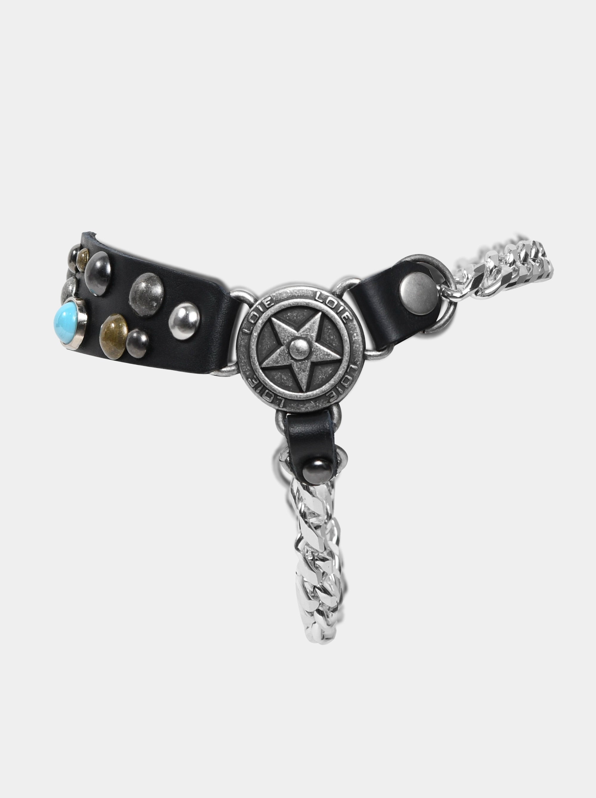 OPIUM BLACK LEATHER BELT