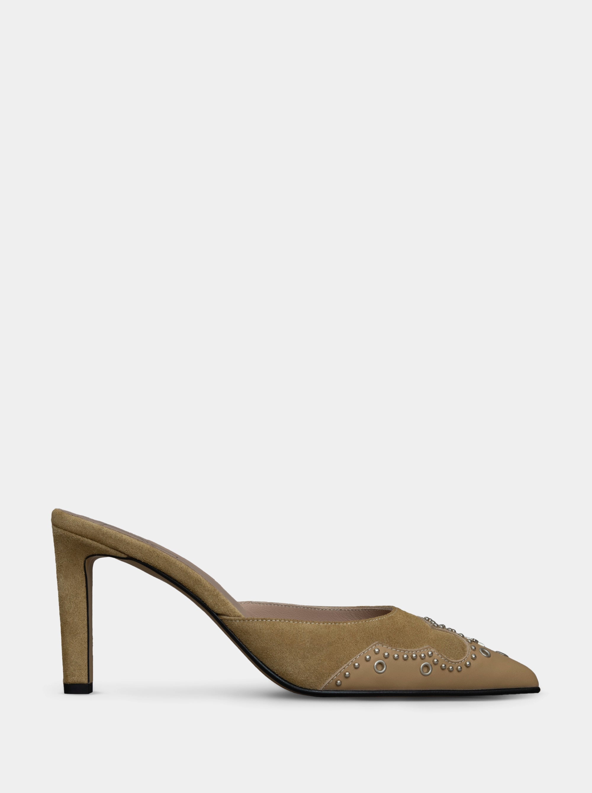 PERLA CAMEL SUEDE SLIPPERS