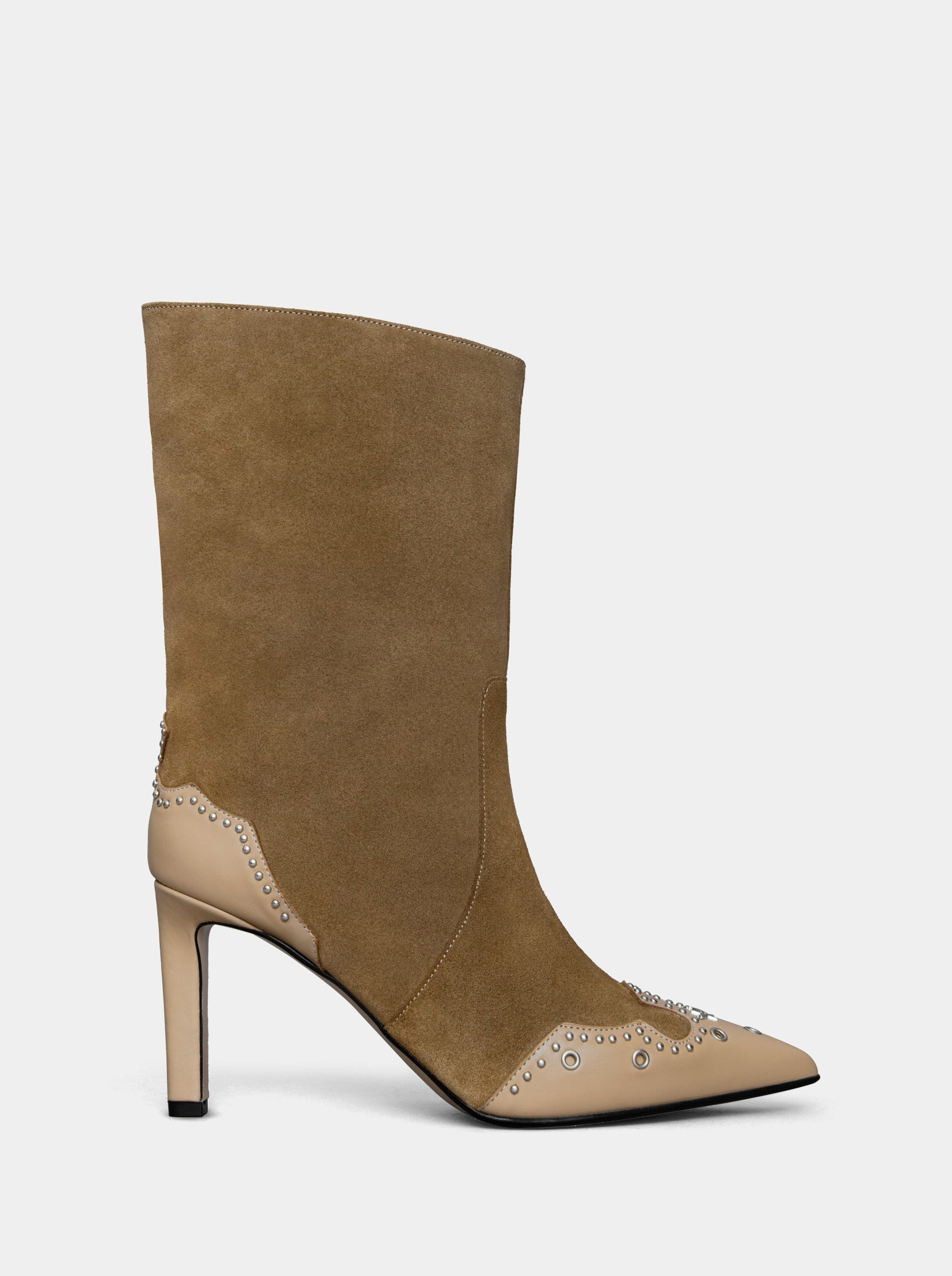 PERLA CAMEL SUEDE BOOTIES