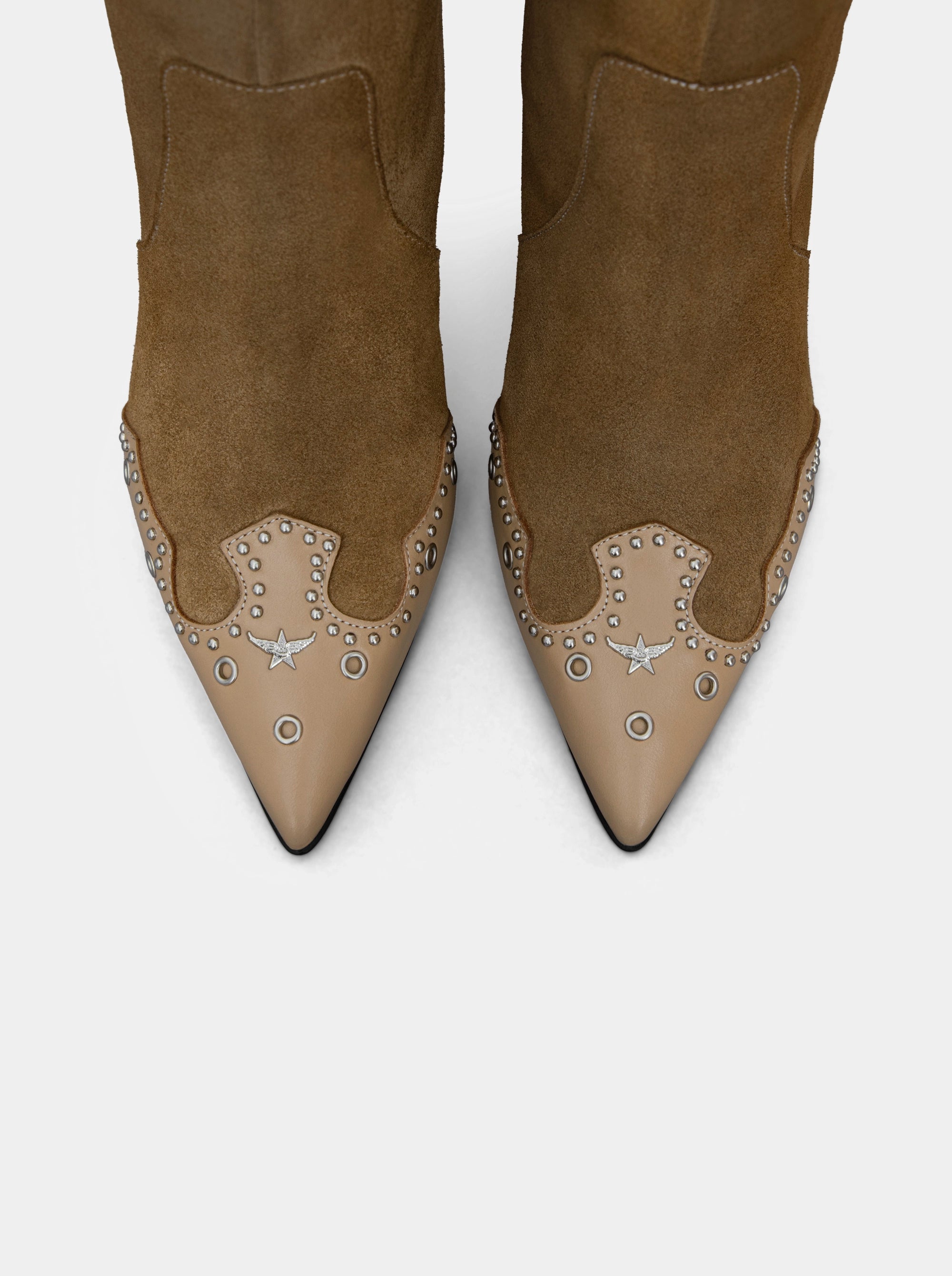 PERLA CAMEL SUEDE BOOTIES