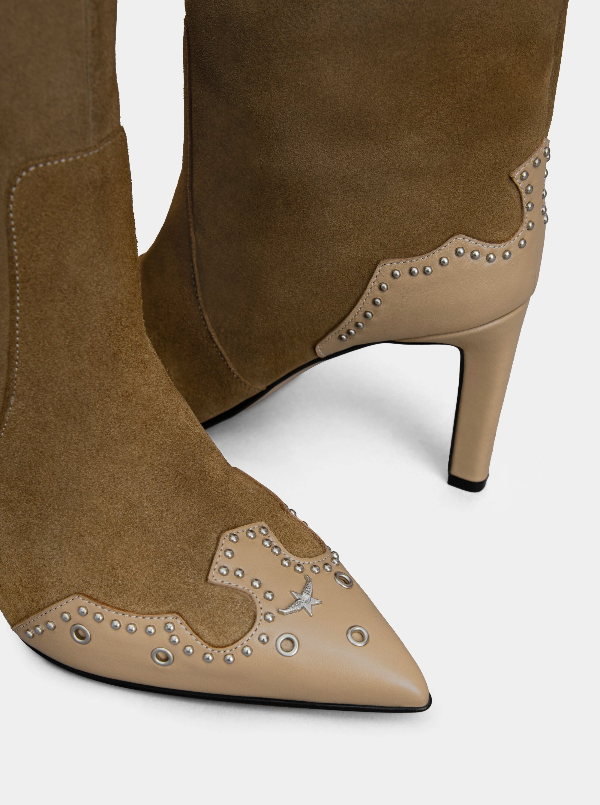 PERLA CAMEL SUEDE BOOTIES