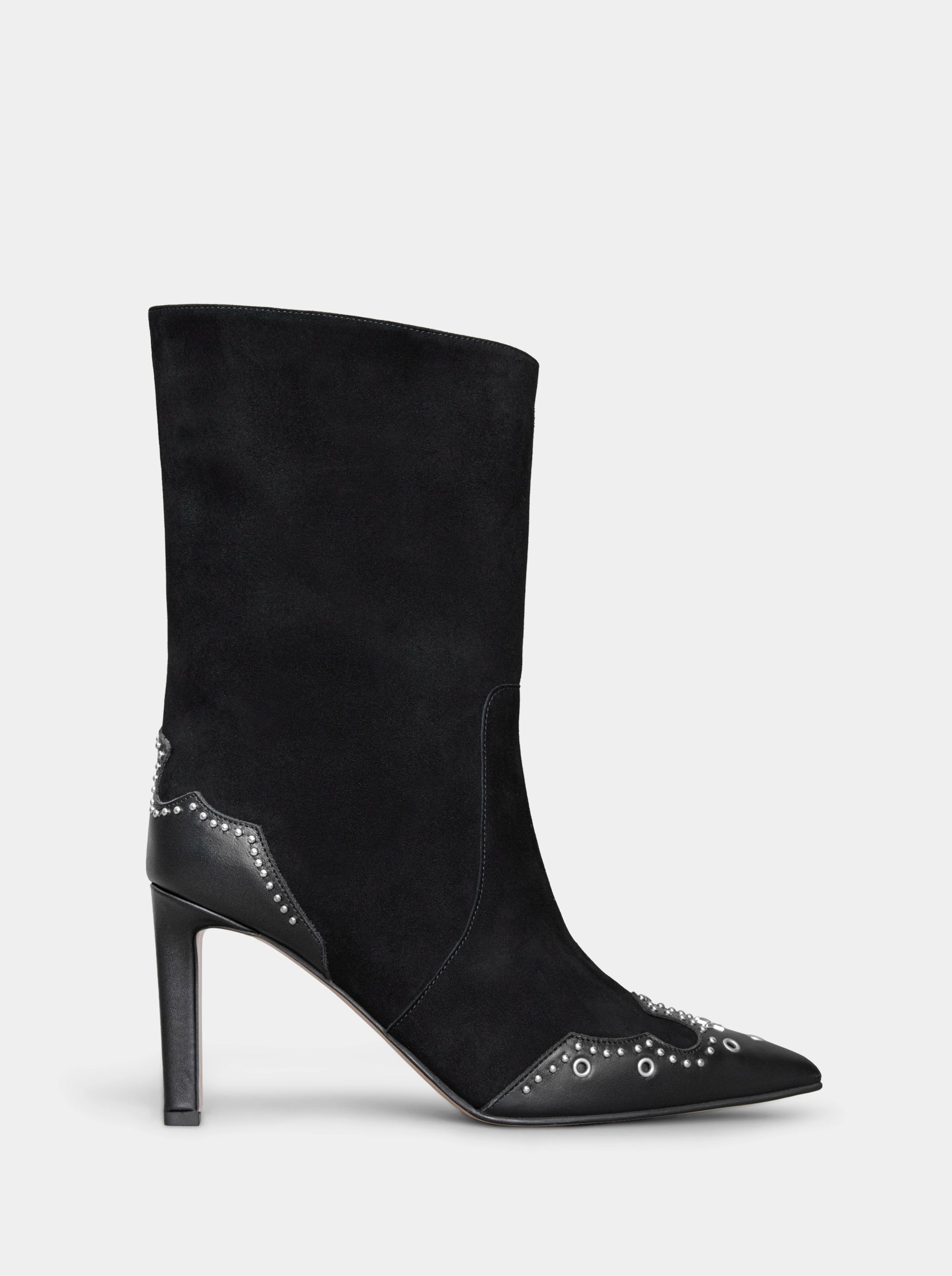 PERLA BLACK SUEDE BOOTIES