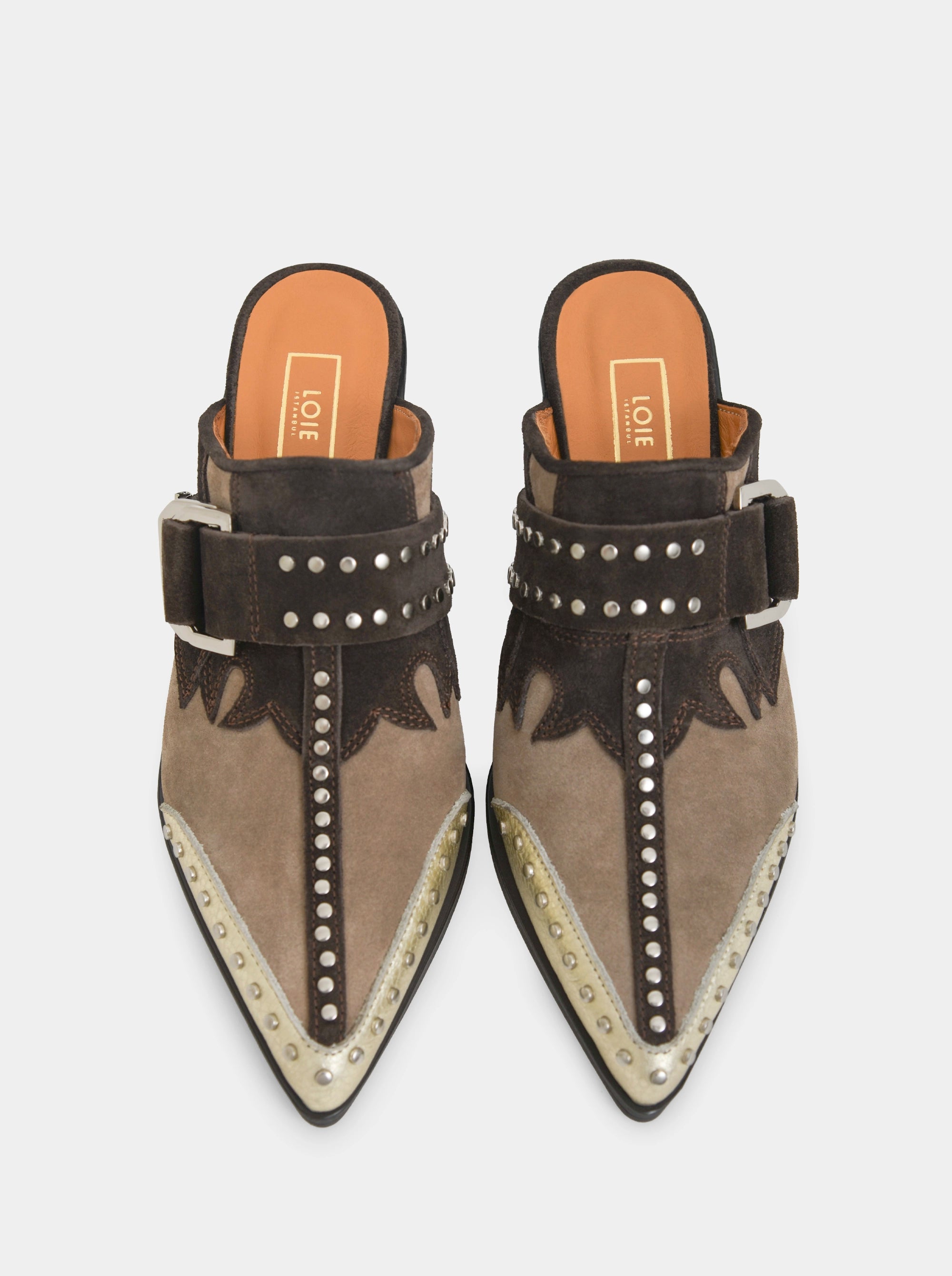 PERY MULES BROWN SLIPPERS