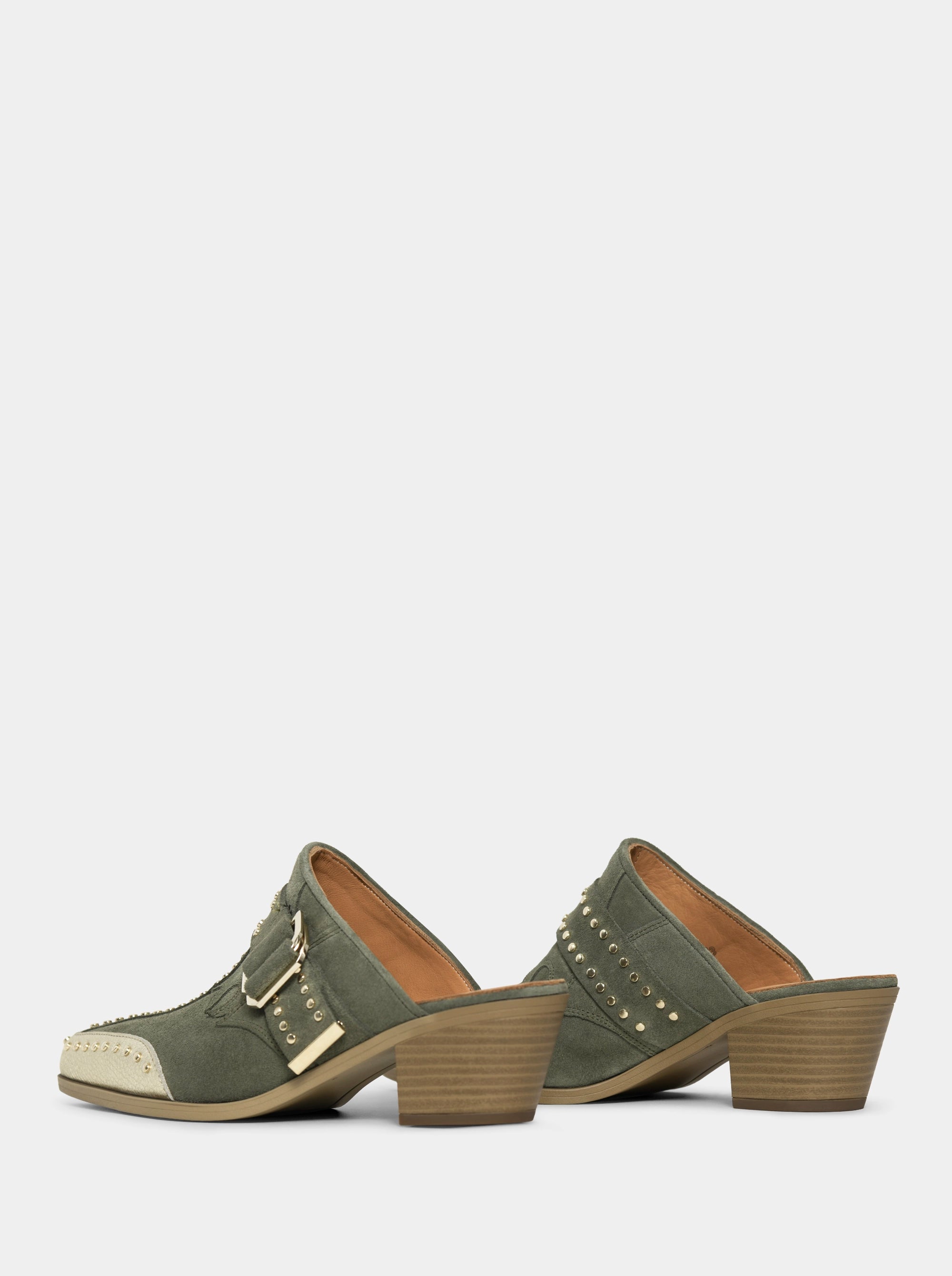 PERY MULES GREEN SLIPPERS