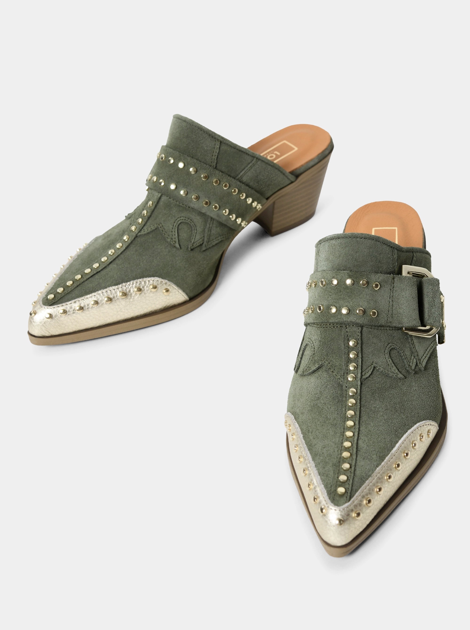 PERY MULES GREEN SLIPPERS