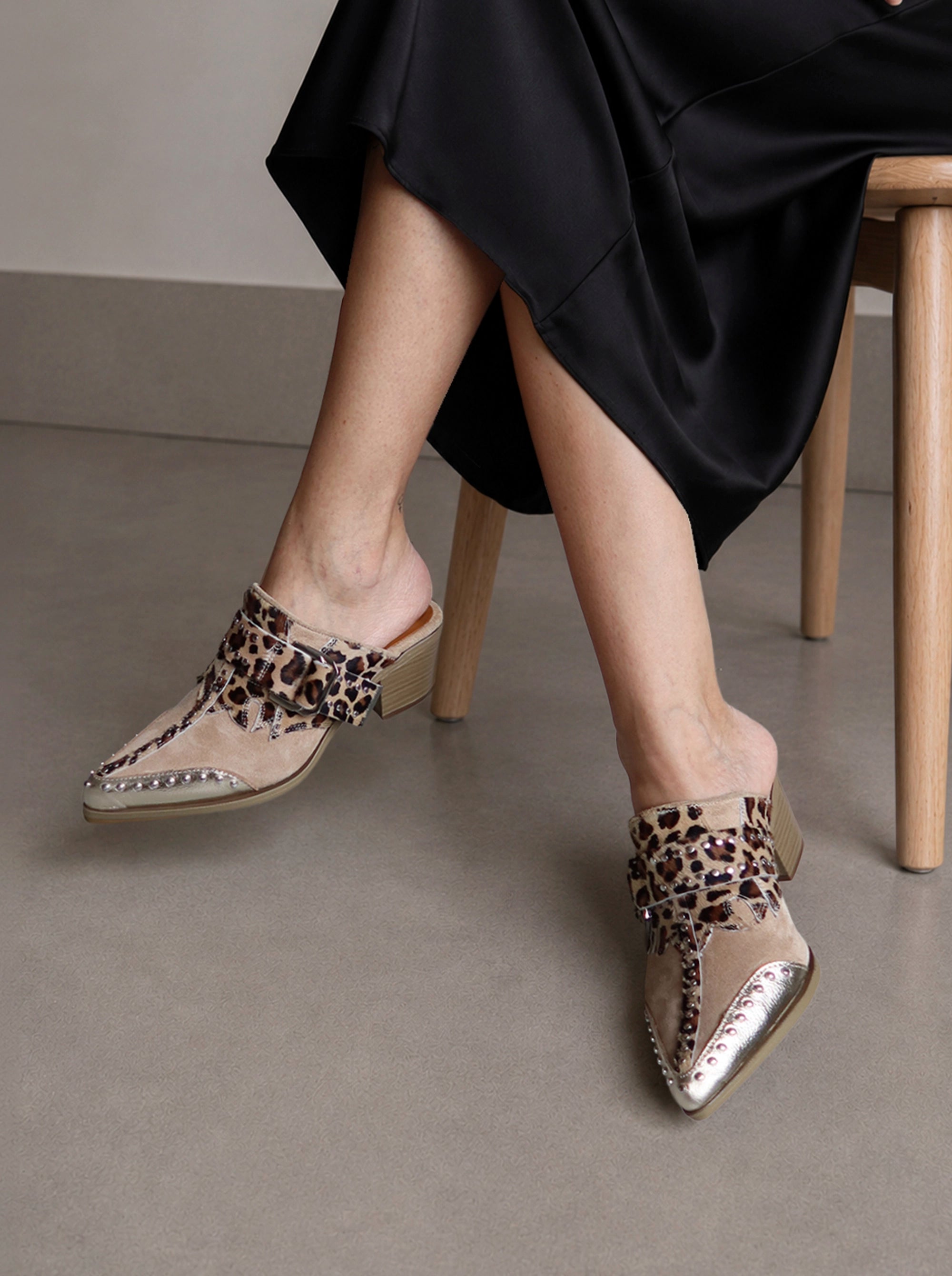 PERY MULES LEOPAR SLIPPERS
