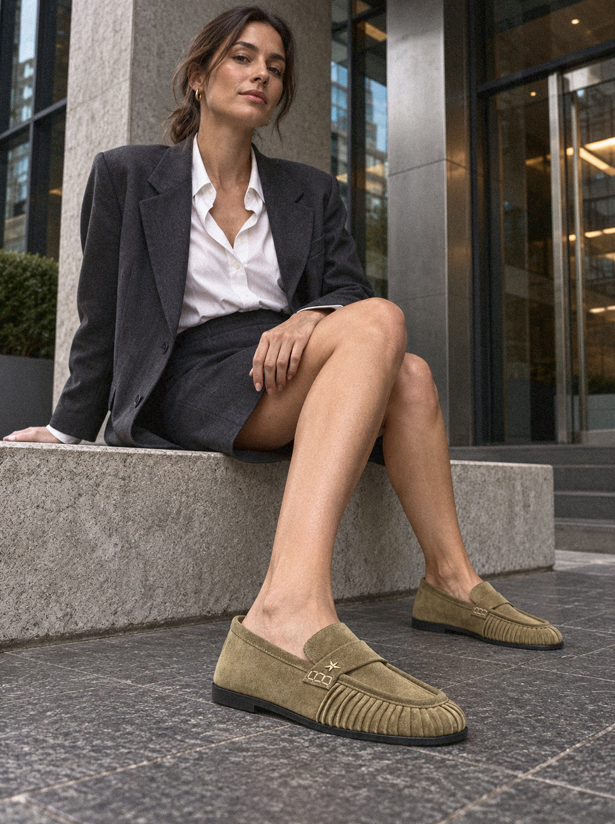 PESO KHAKI SUEDE SHOES