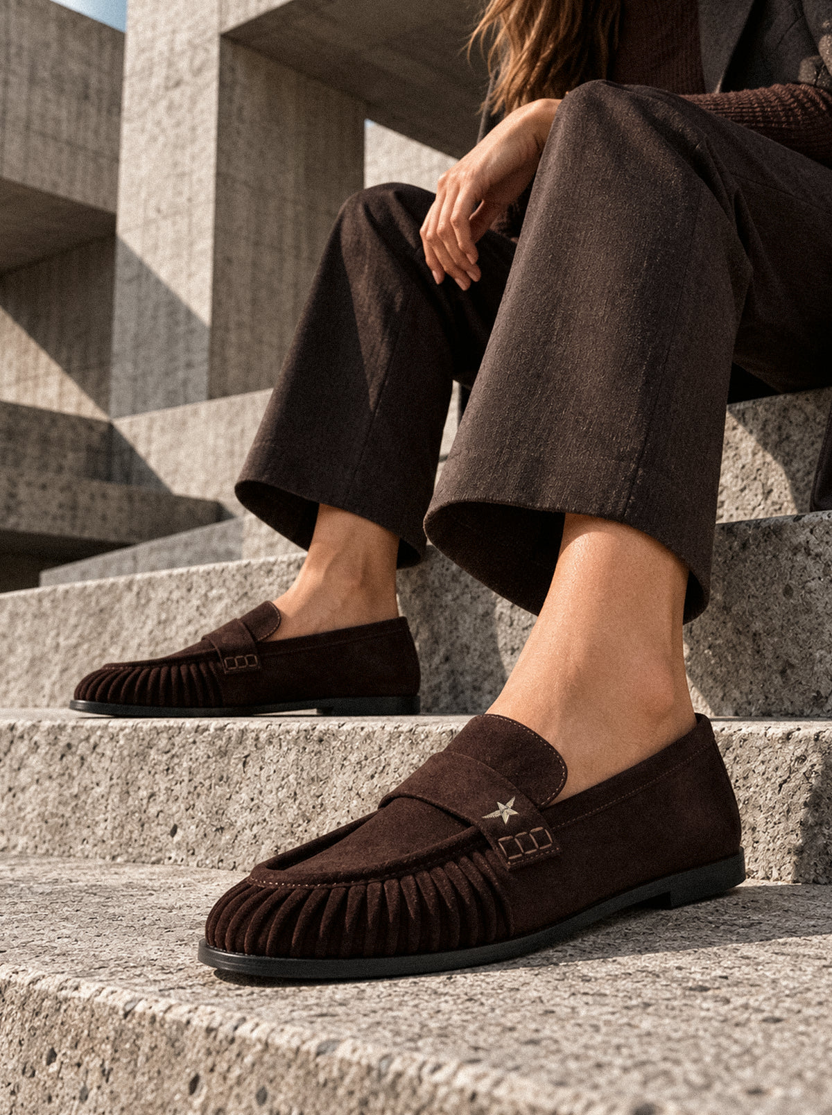 PESO BROWN SUEDE SHOES