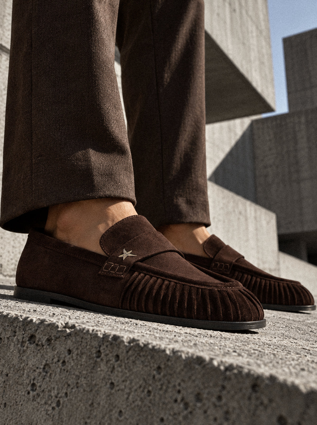 PESO BROWN SUEDE SHOES