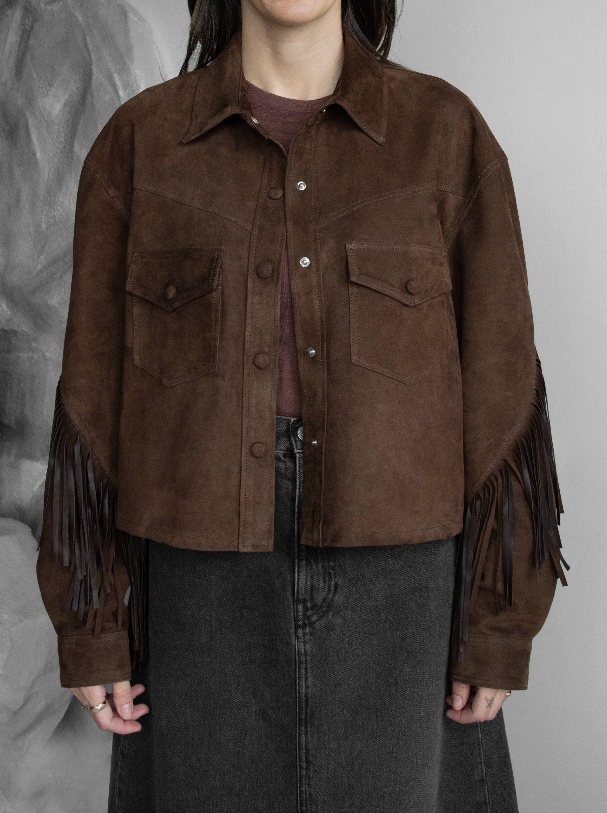 POCO BROWN SUEDE JACKET