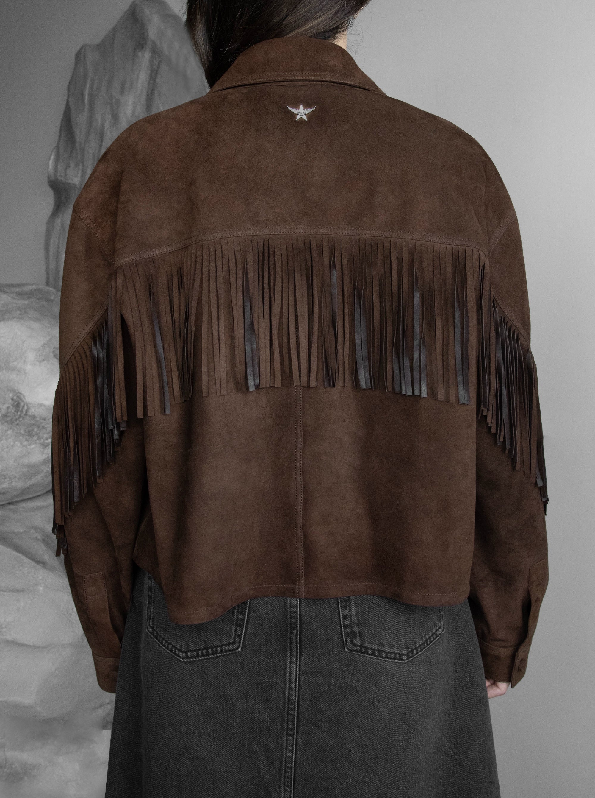 POCO BROWN SUEDE JACKET