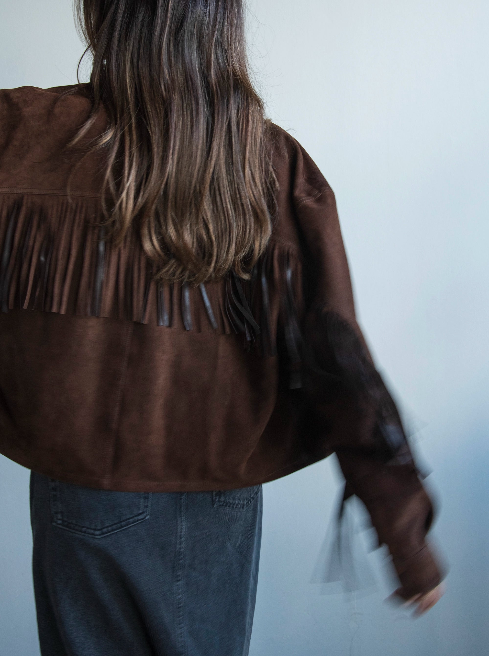 POCO BROWN SUEDE JACKET