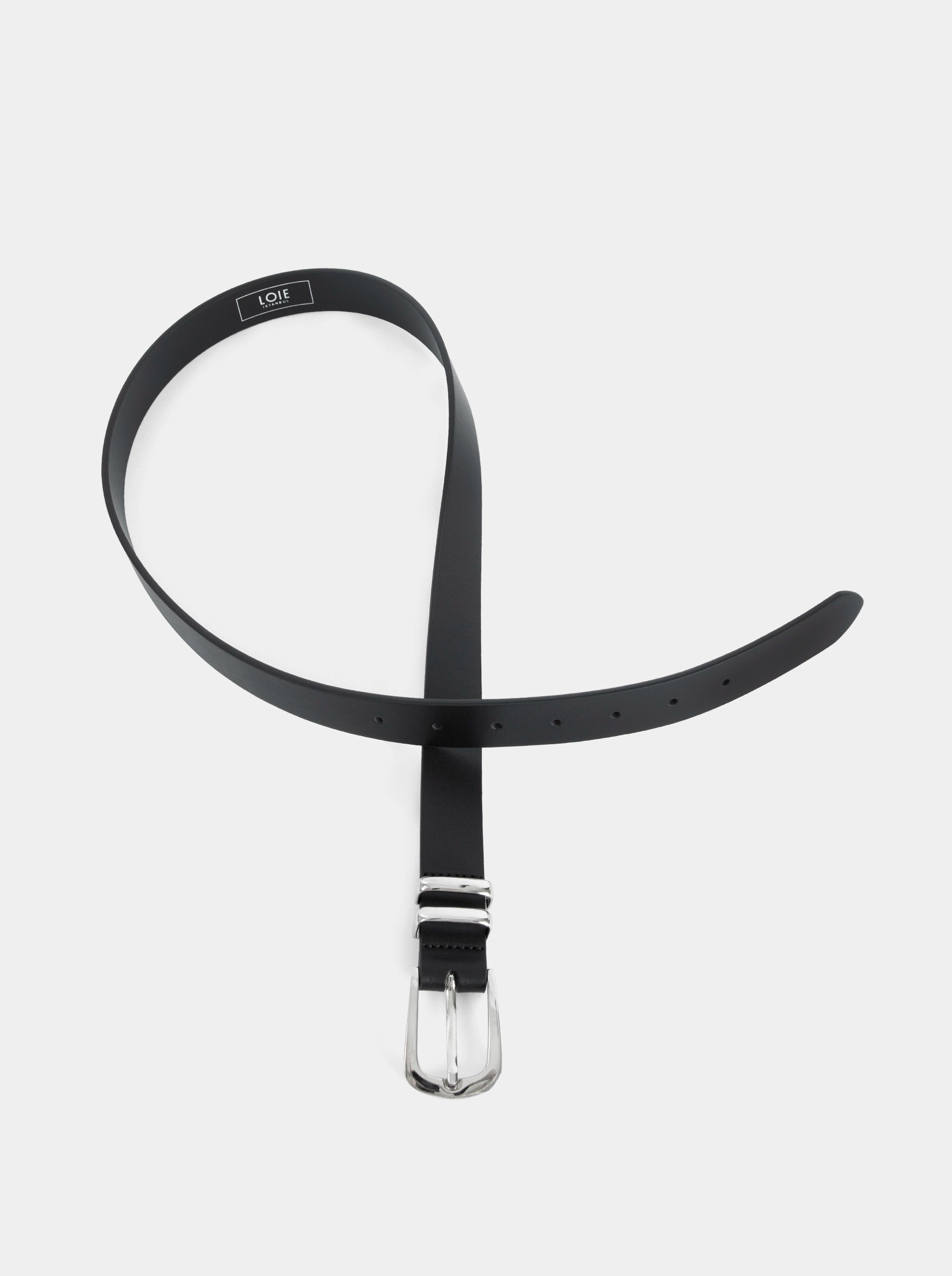 PRIMA BLACK LEATHER BELT