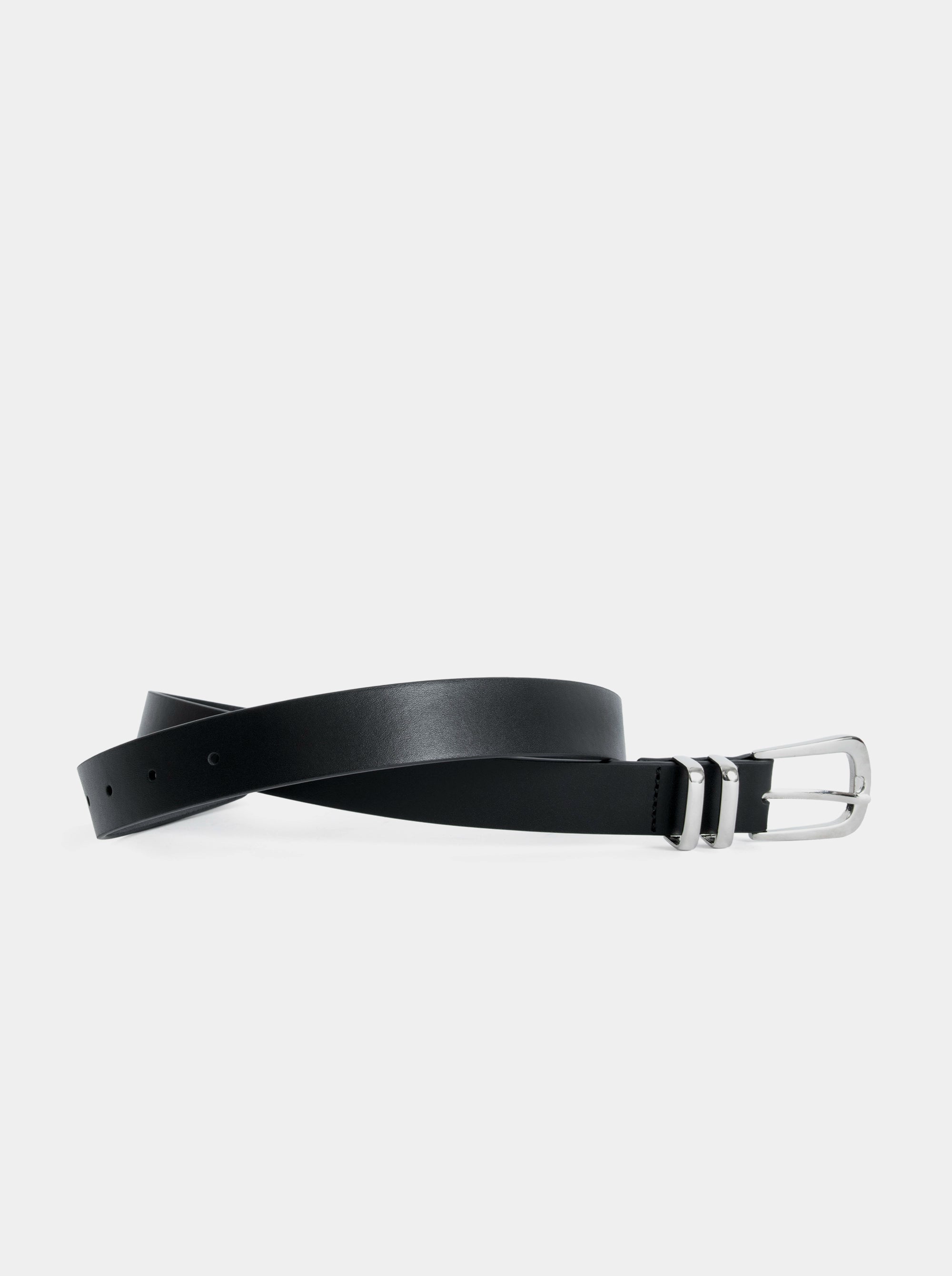 PRIMA BLACK LEATHER BELT