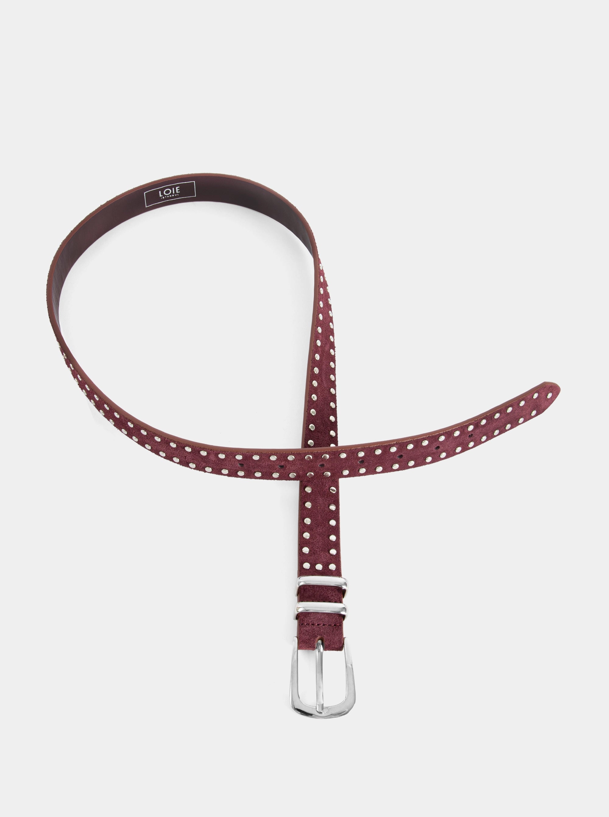 PRIMA BURGUNDY SUEDE BELT