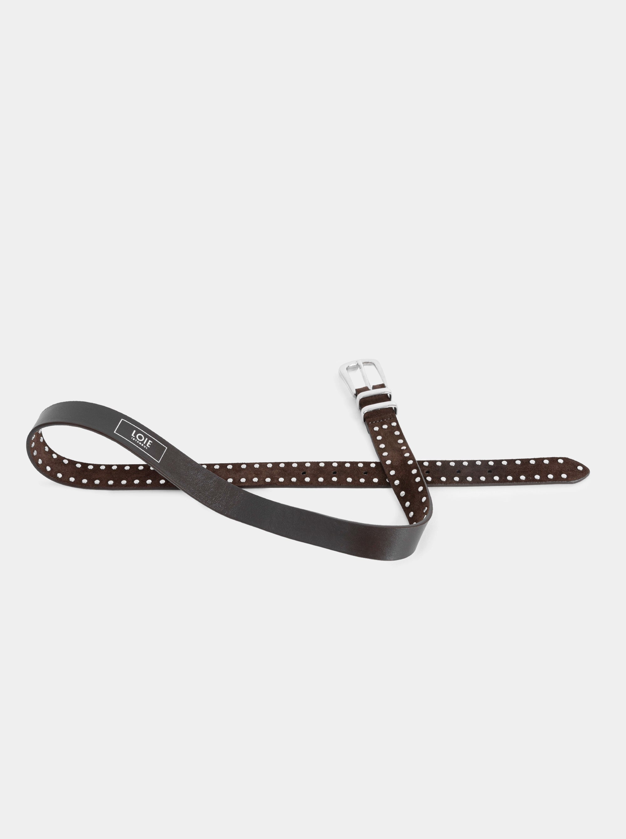 PRIMA BROWN SUEDE BELT