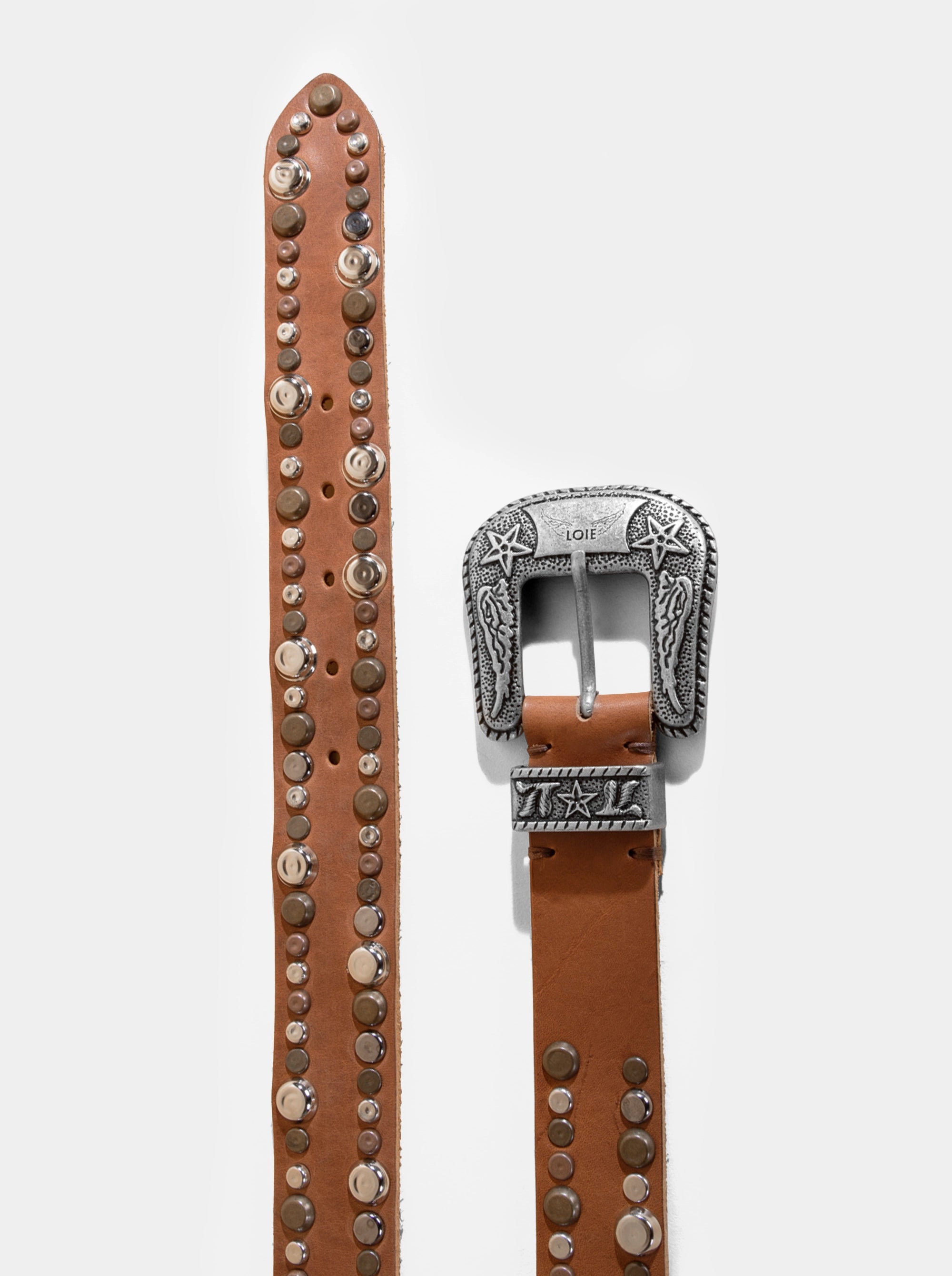 PUNCH CARAMEL BROWN LEATHER BELT