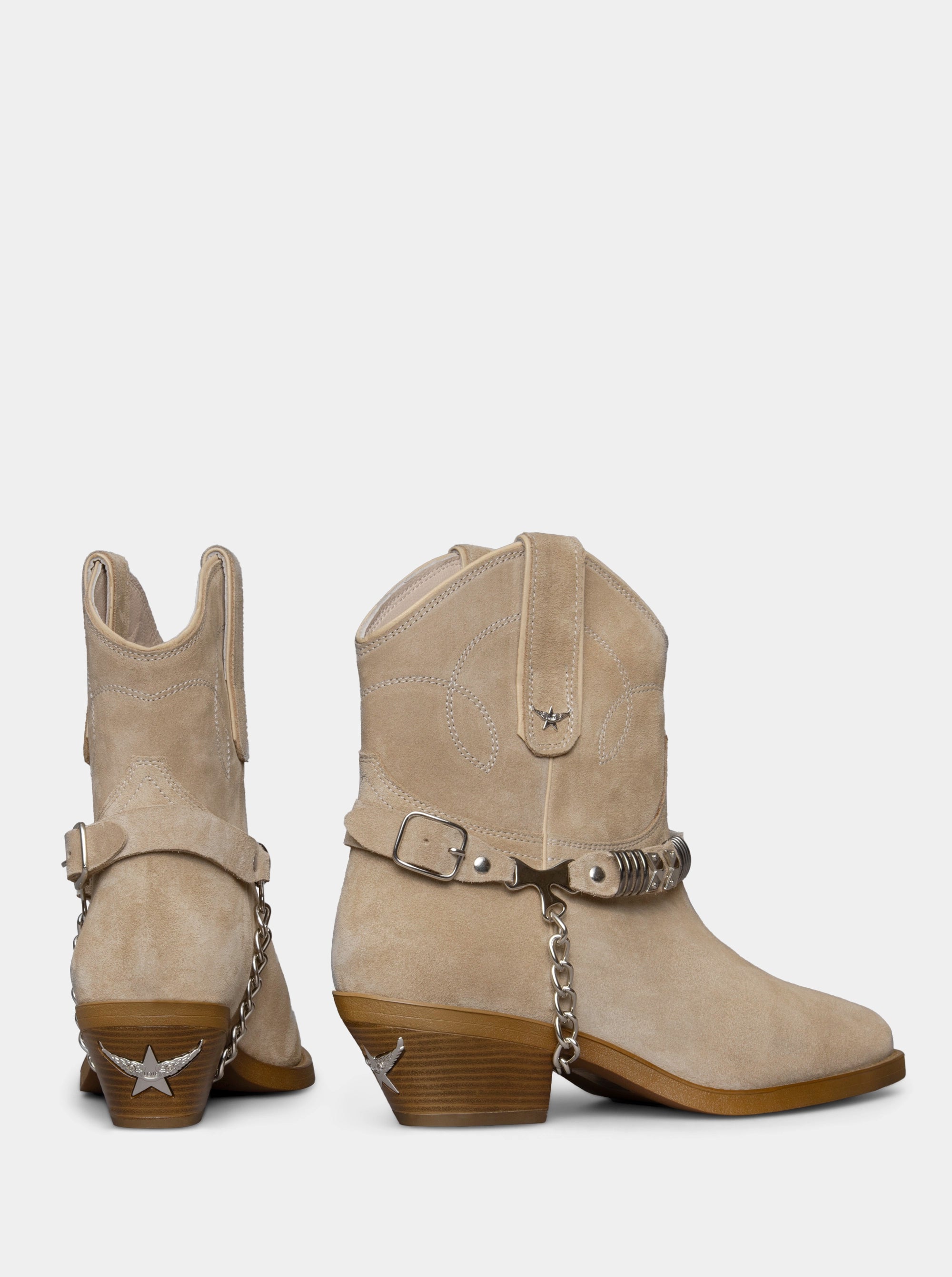 PURPLE CAMEL SUEDE BOOTIES