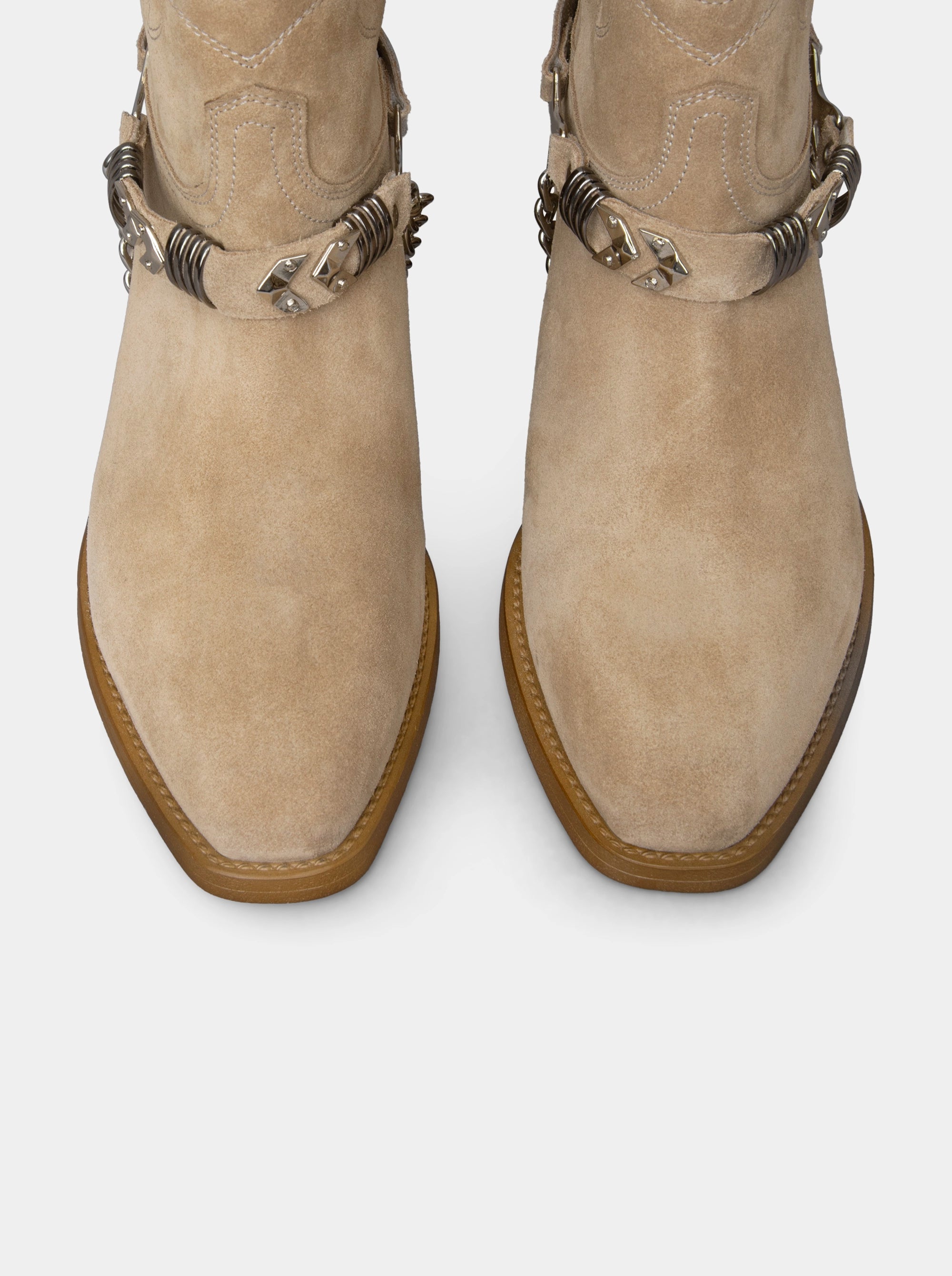 PURPLE CAMEL SUEDE BOOTIES