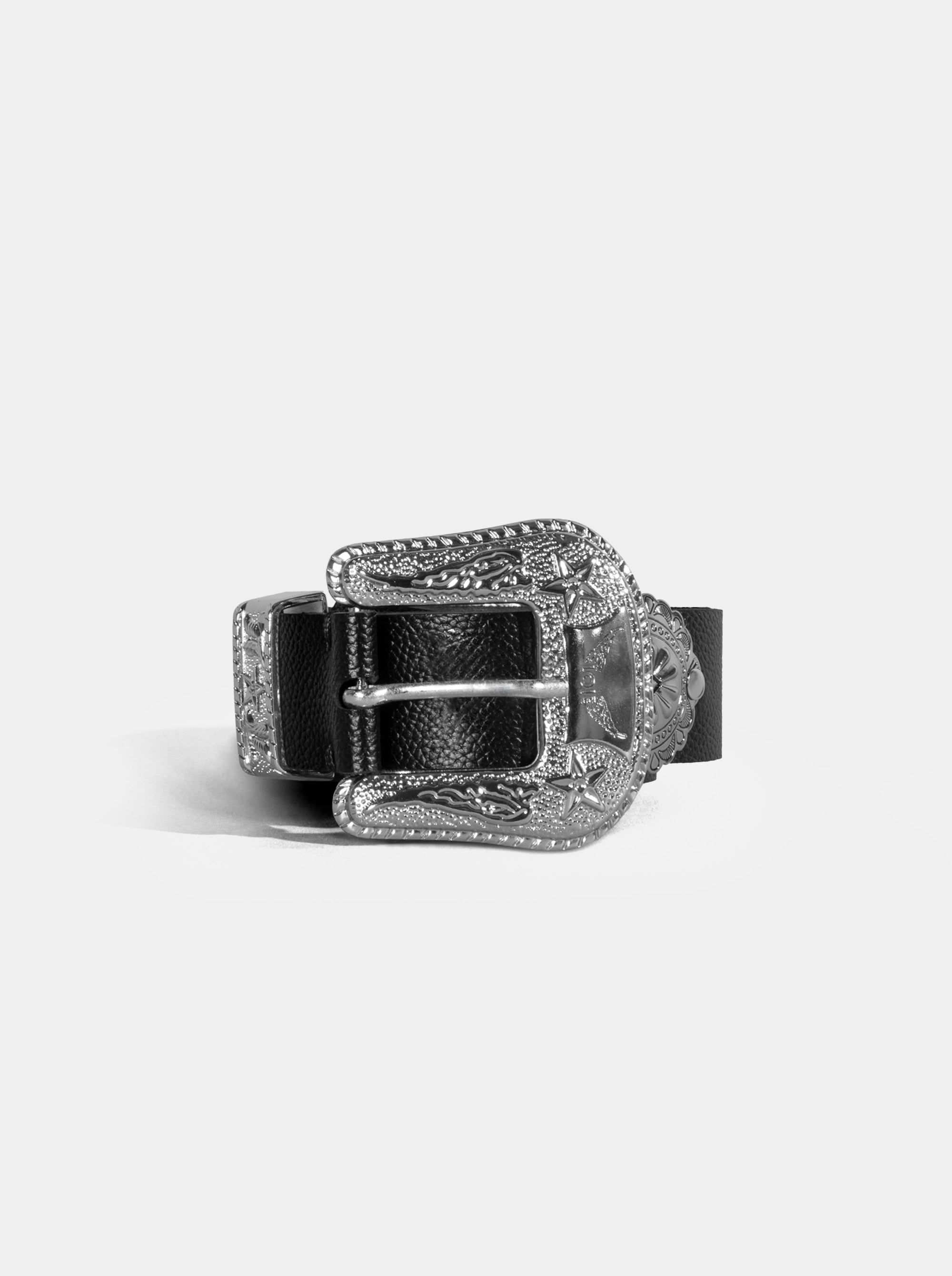 RODEO BLACK LEATHER BELT