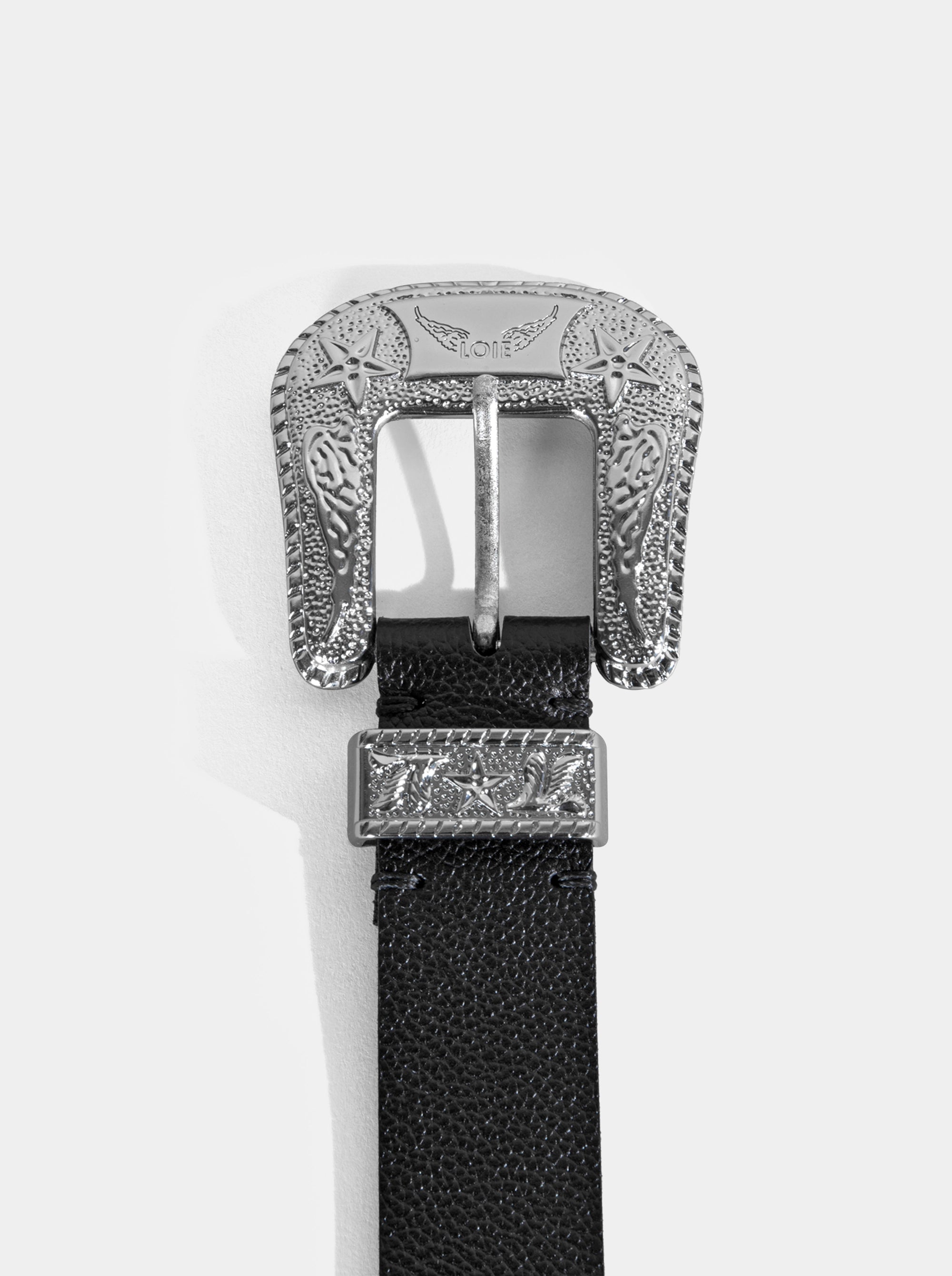 RODEO BLACK LEATHER BELT