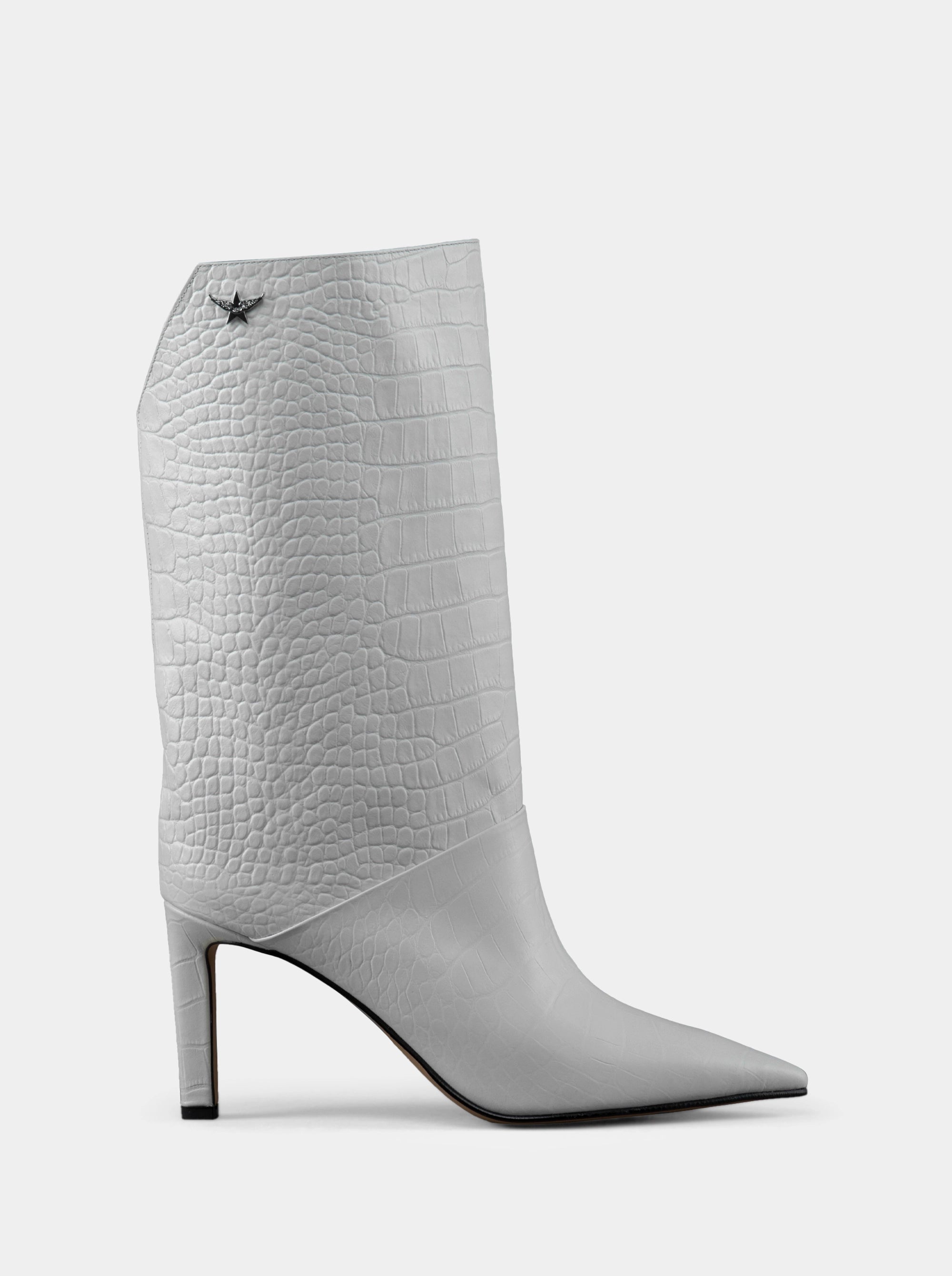 ROSSO WHITE CROCO BOOTIES