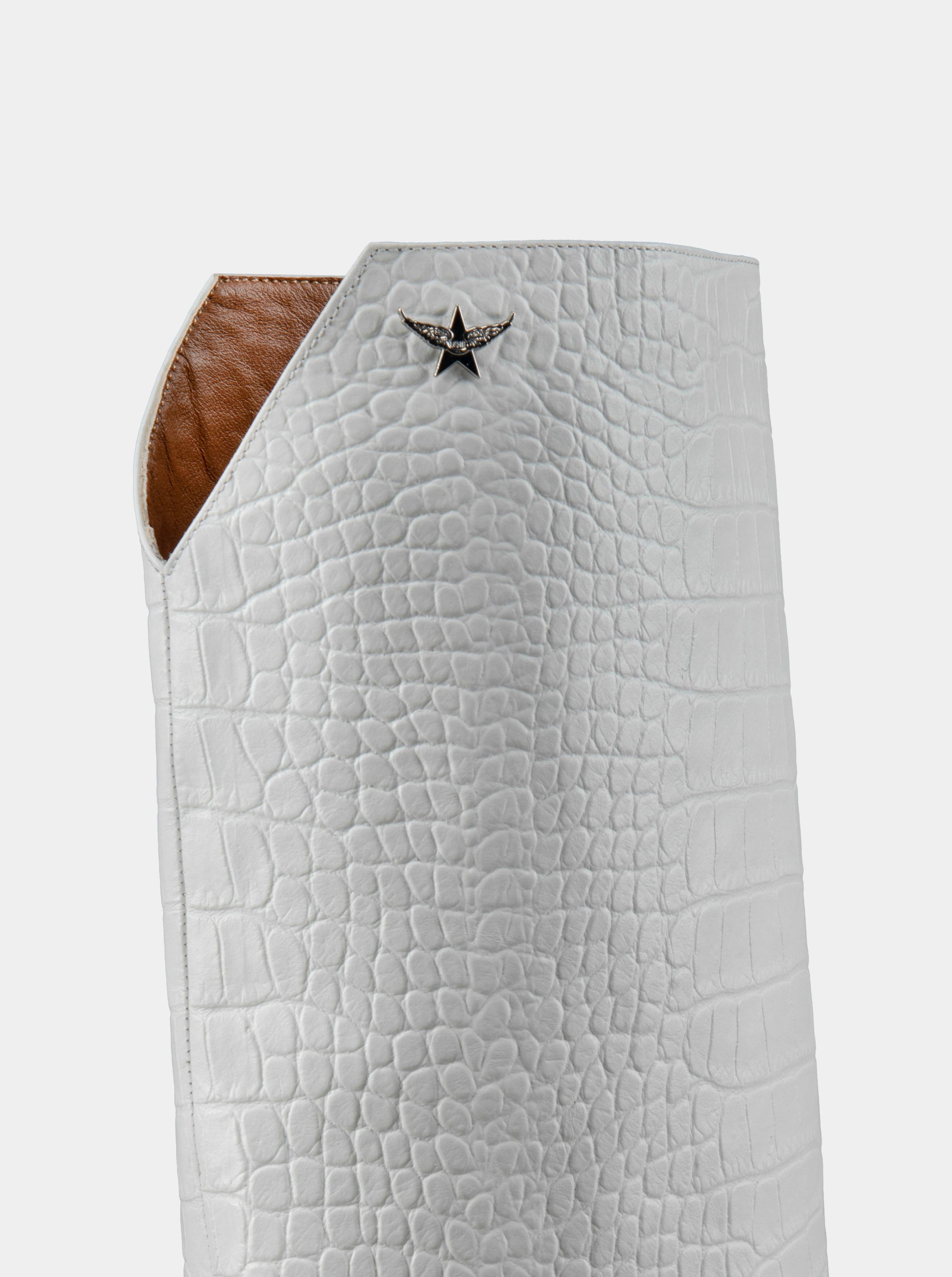 ROSSO WHITE CROCO BOOTIES