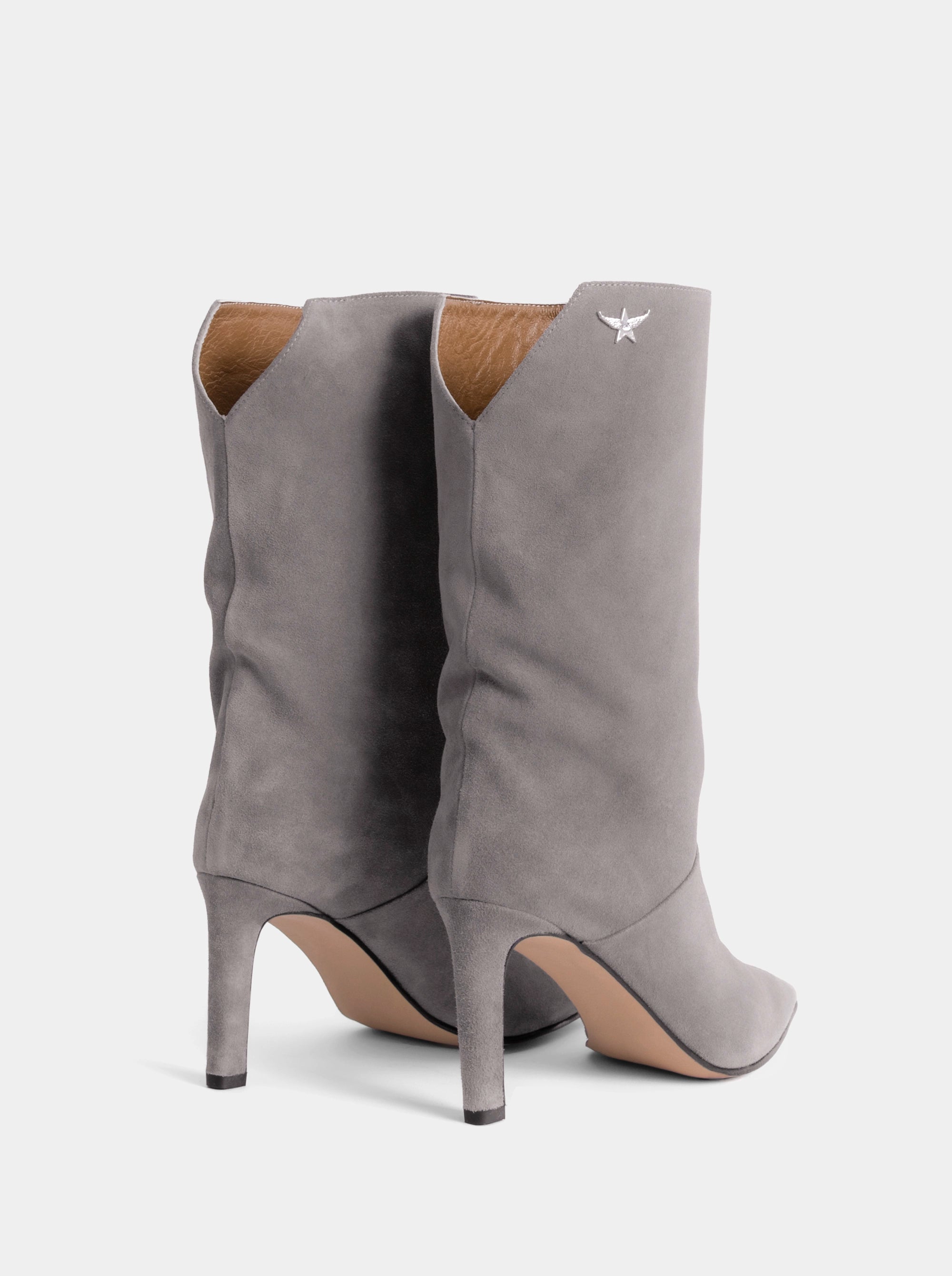 ROSSO GRAY SUEDE BOOTIES