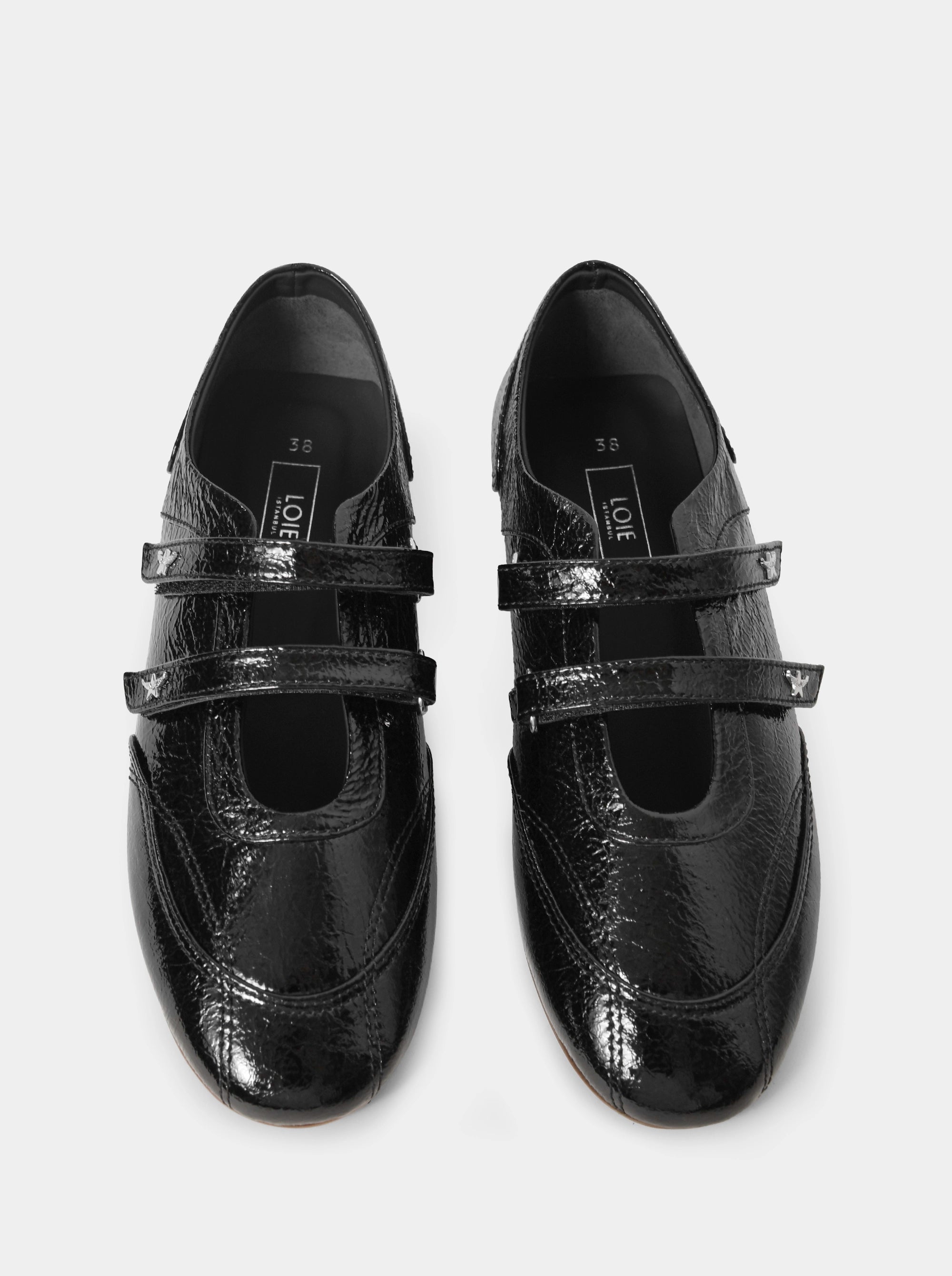 RUBY BLACK NAPLAK PATENT BALLET FLATS