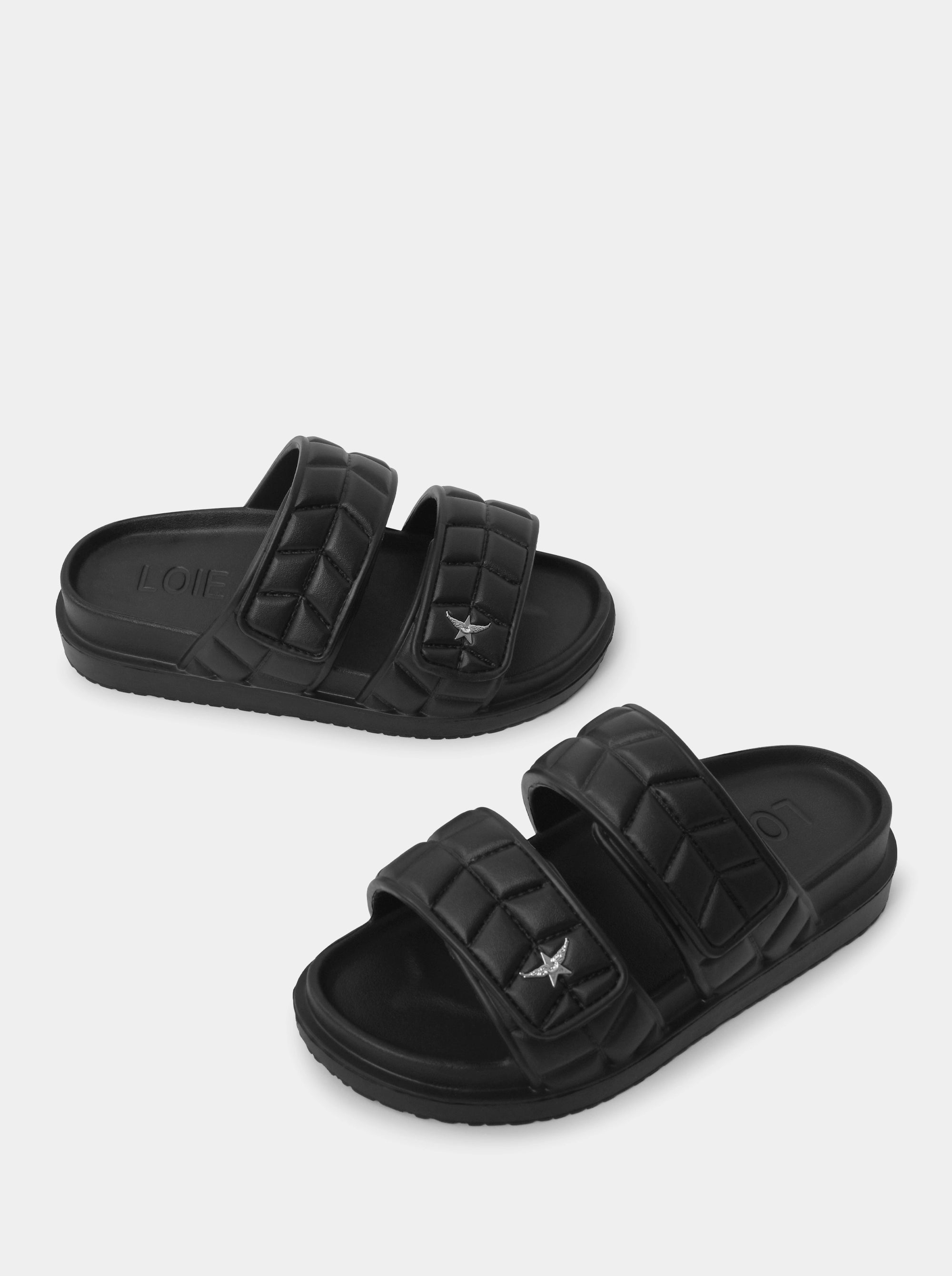 RYKER BEACH BLACK SLIPPERS