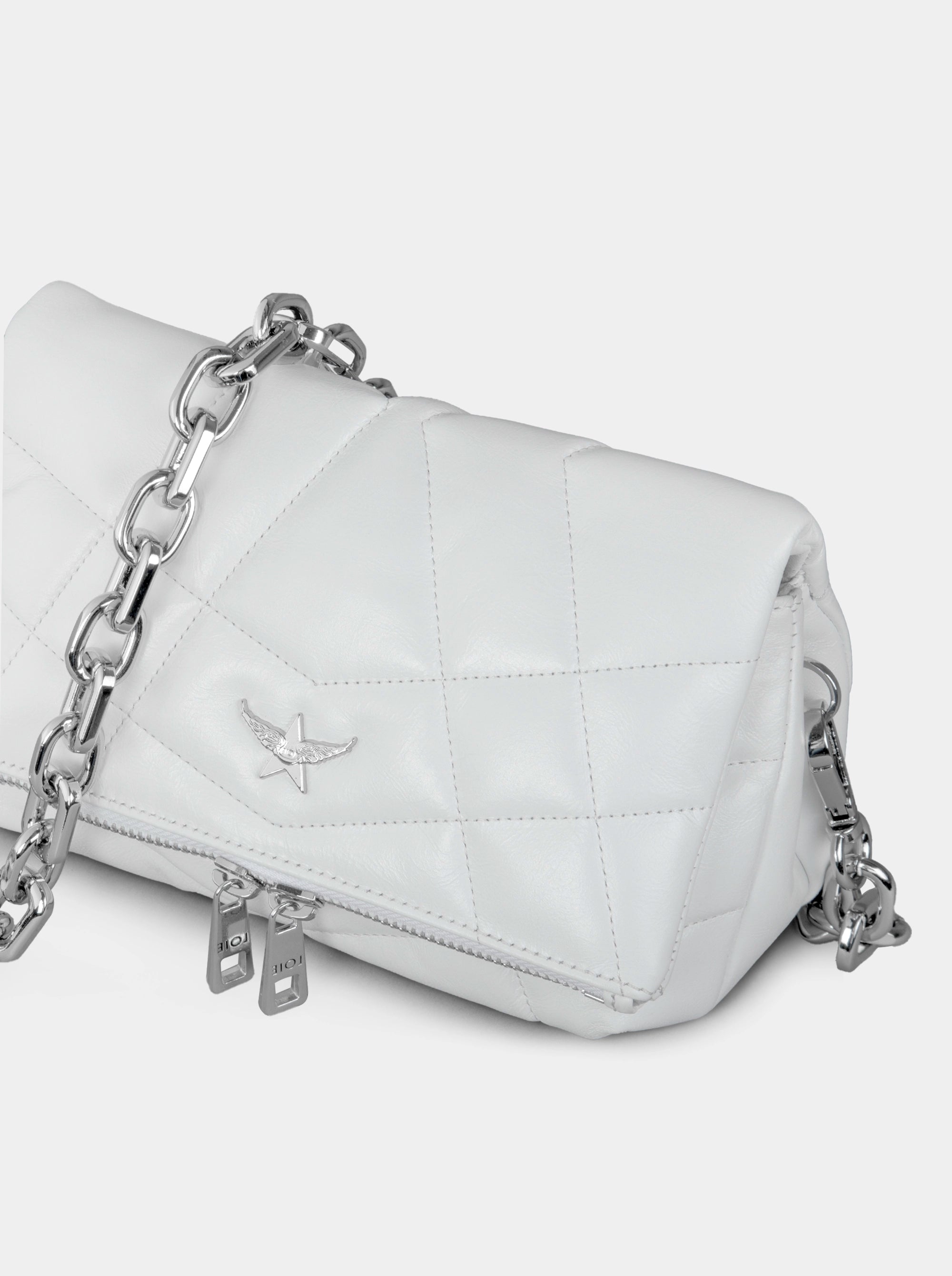 RYKERBAG MINI WHITE LEATHER BAG