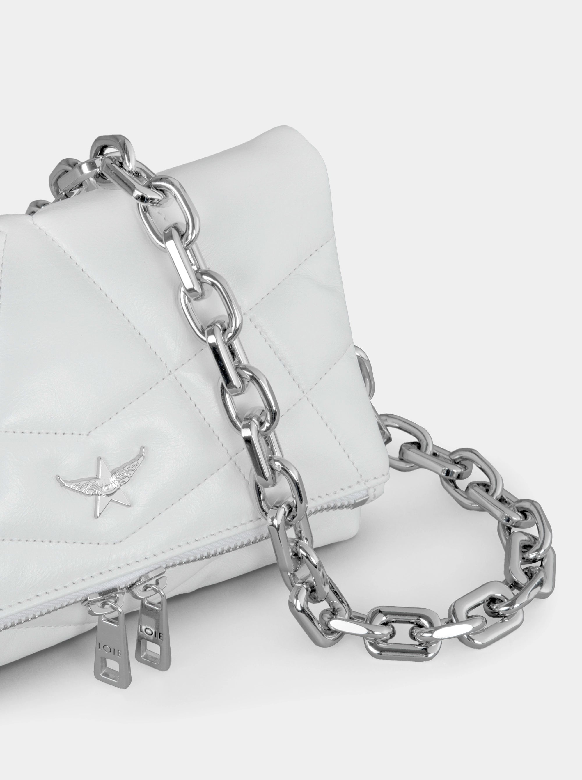 RYKERBAG MINI WHITE LEATHER BAG