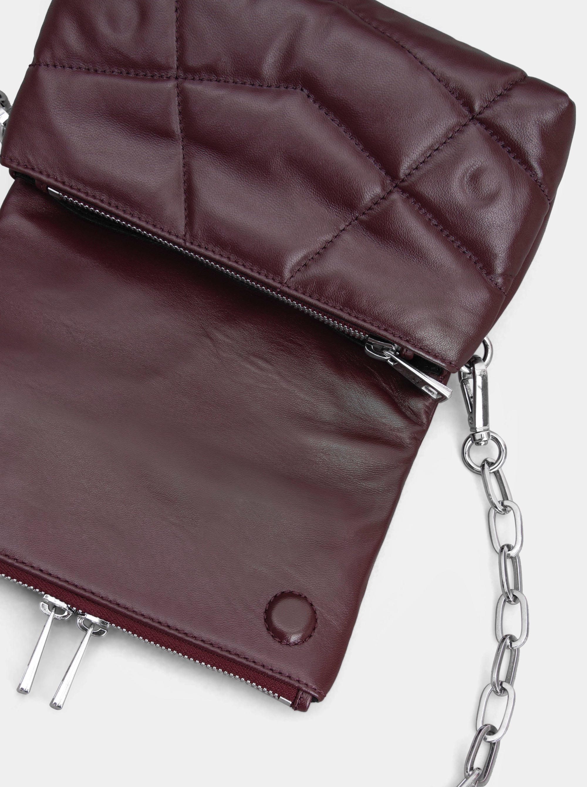 RYKERBAG MINI MAROON LEATHER BAG