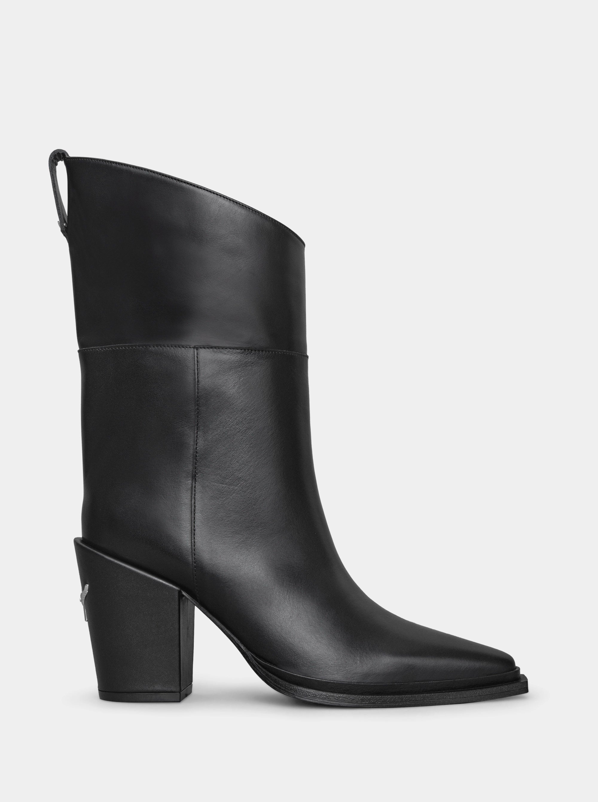 SALVE BLACK LEATHER BOOTIES