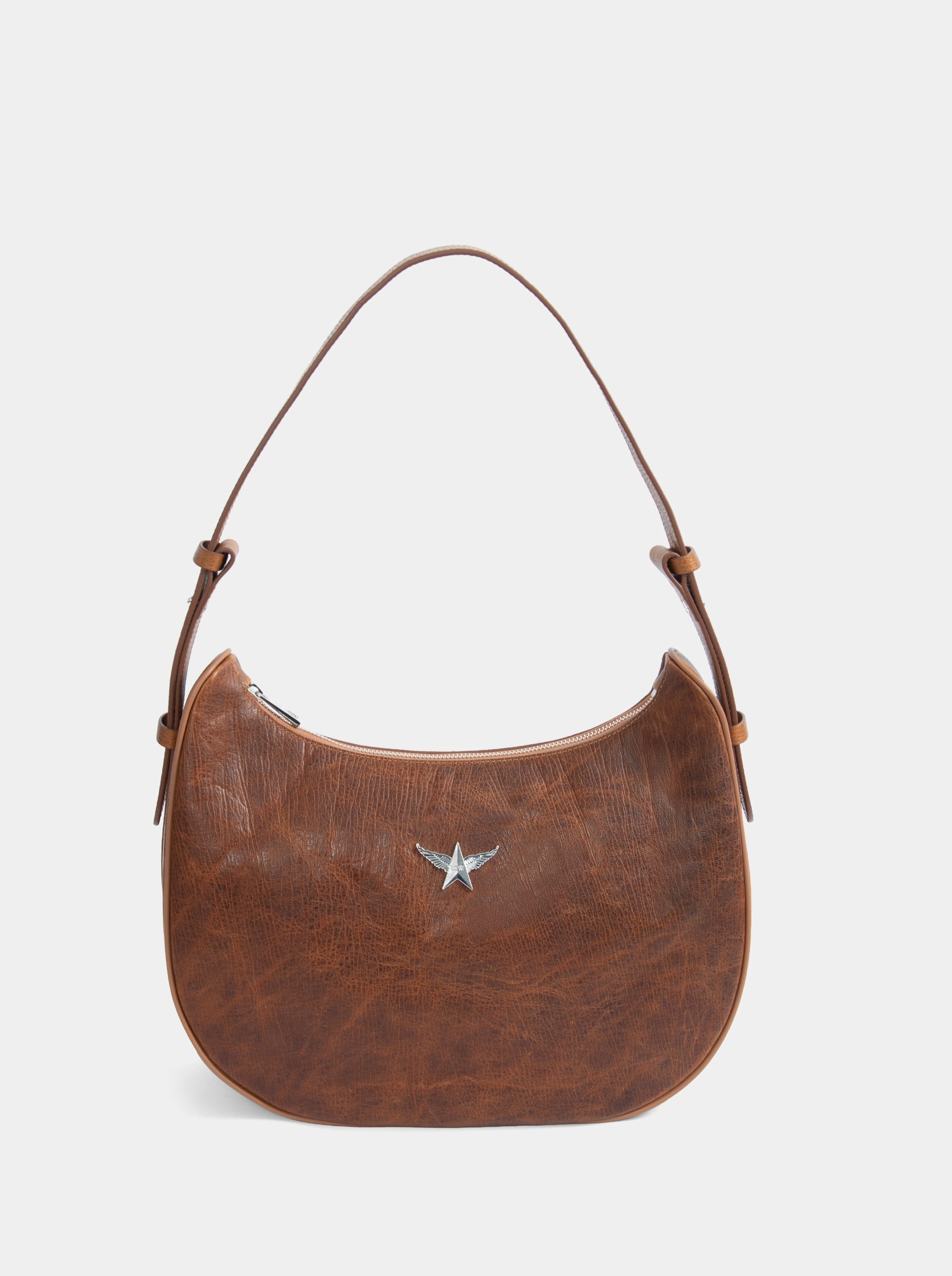 SANDRA CARAMEL BROWN LEATHER  BAG