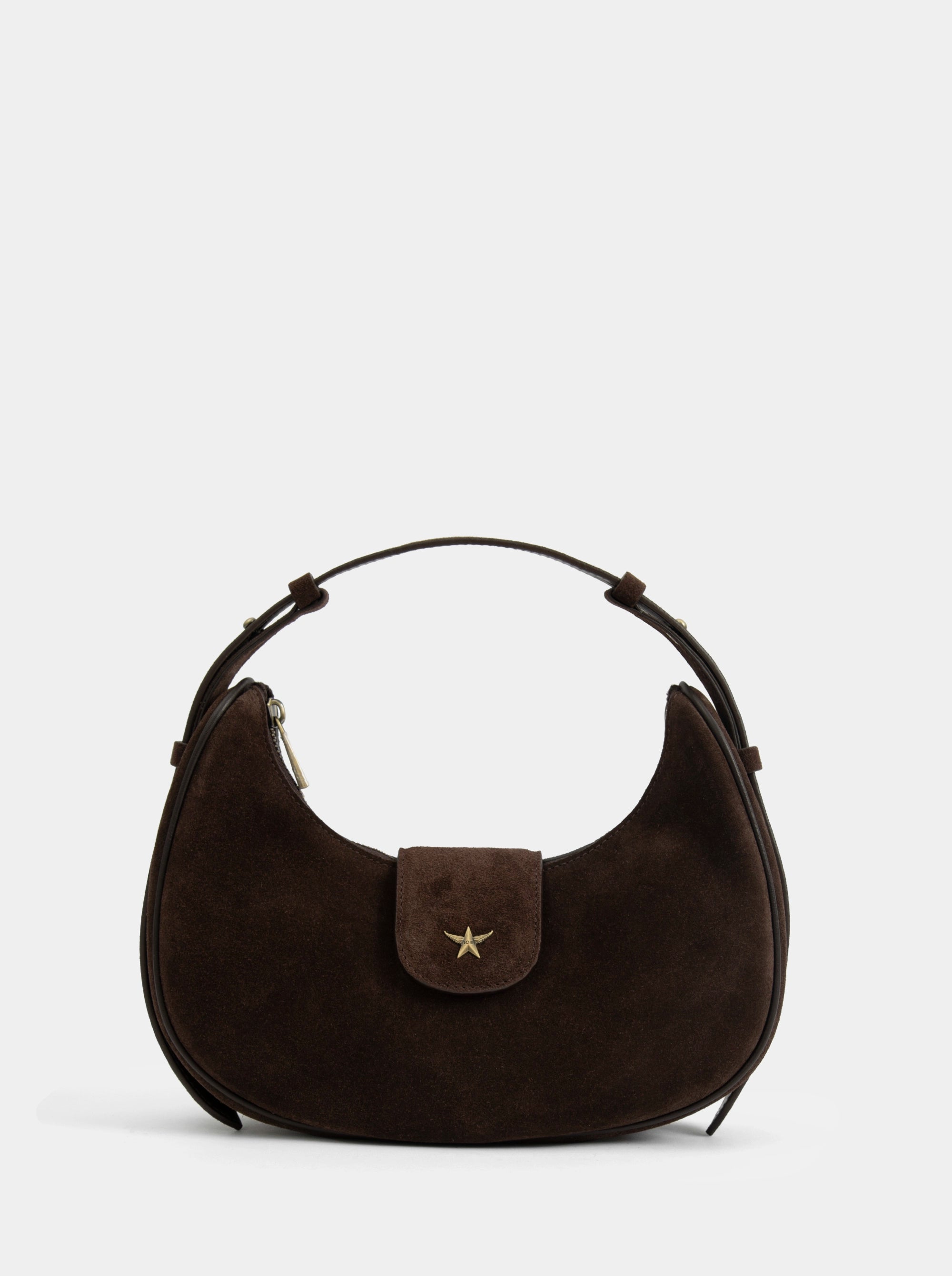 SANDRA MINI BROWN SUEDE BAG