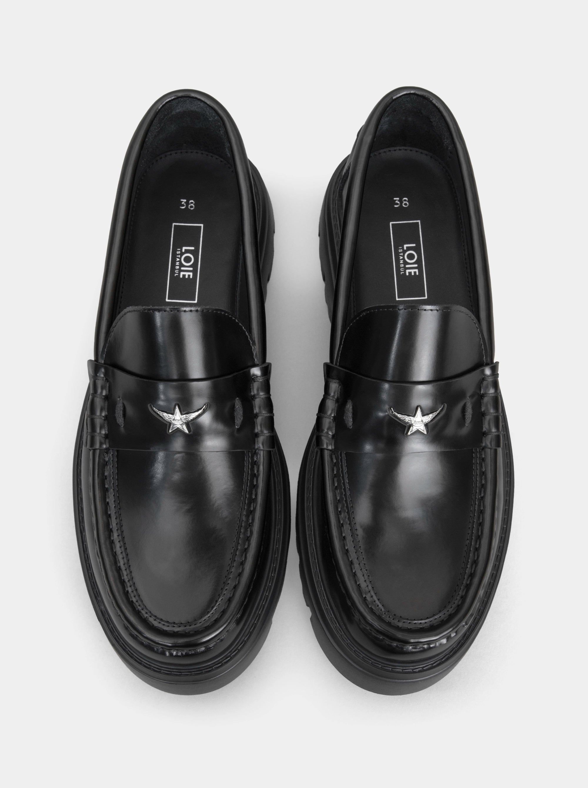 SANSA BLACK BRUSHED SHOES