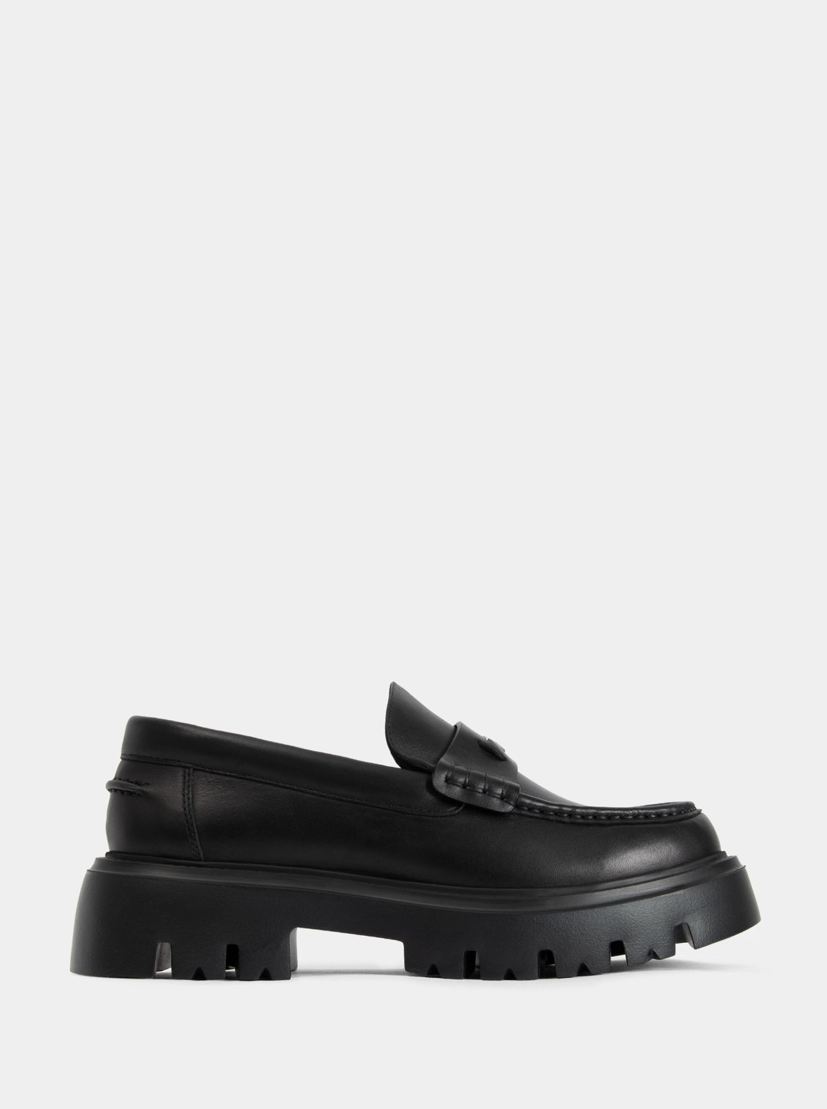 SANSA BLACK LEATHER SHOES